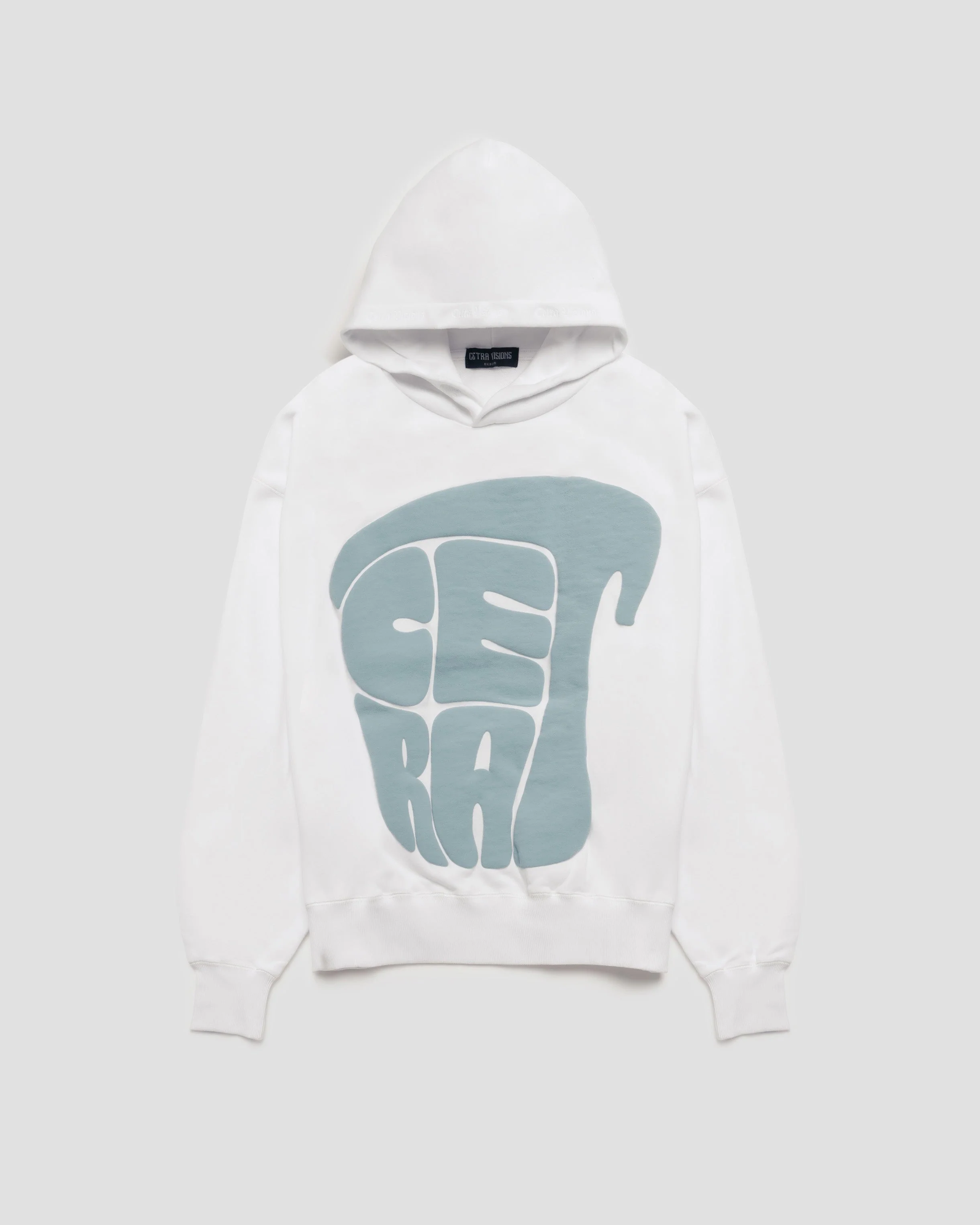 SIGNATURE WHITE & BLUE PUFF HOODIE - Image 6