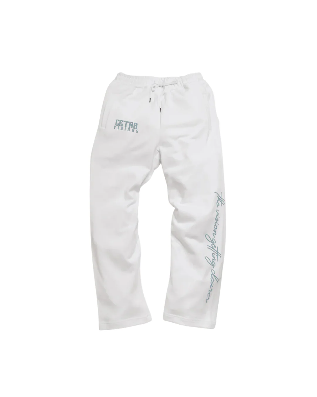 SIGNATURE WHITE & BLUE PUFF JOGGERS