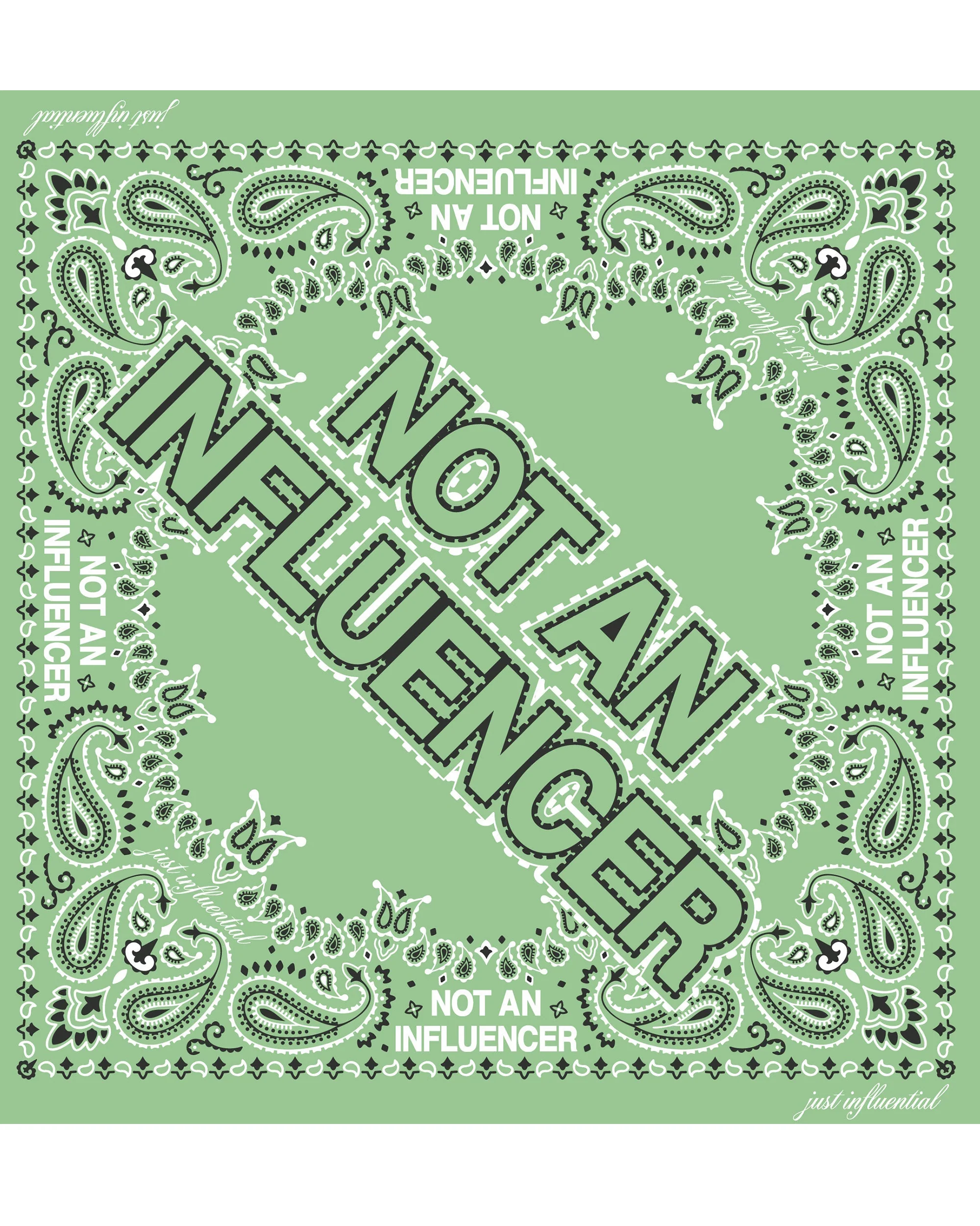 Silk Headscarf - Matcha Green