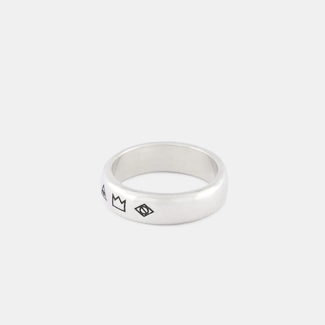 Silver 4 Symbols Ring - Image 12