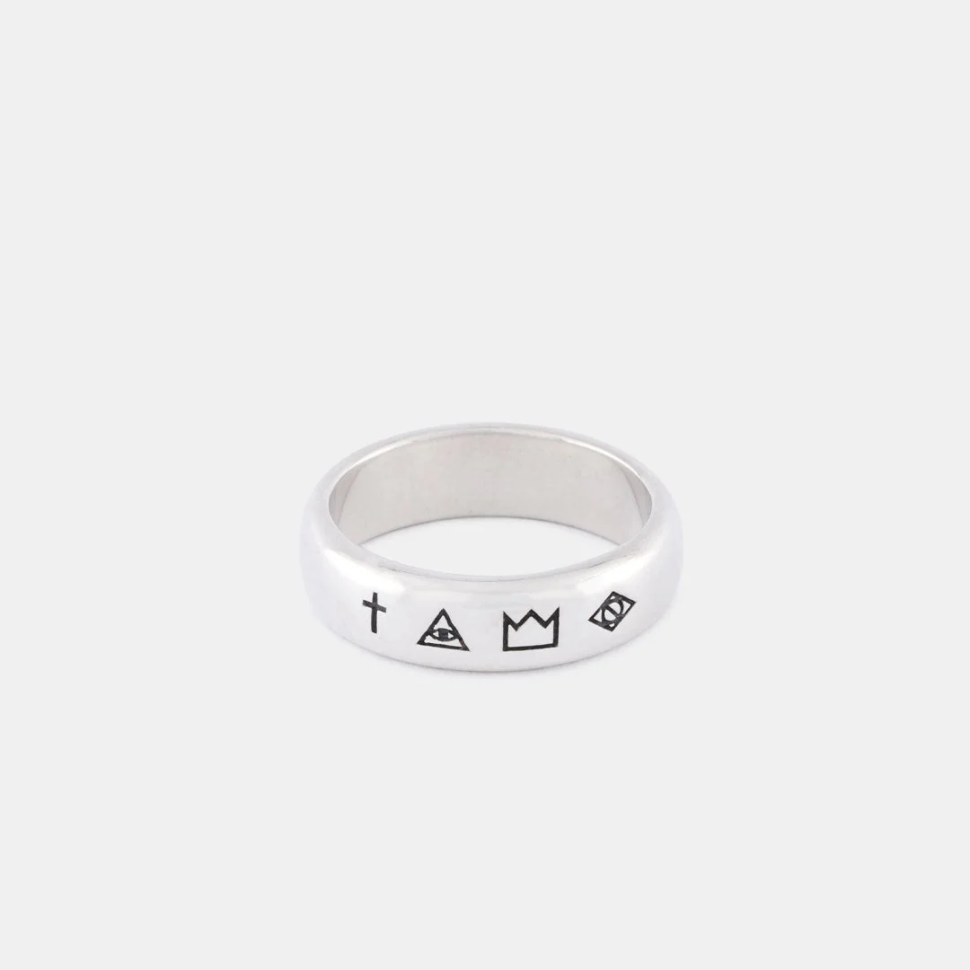Silver 4 Symbols Ring - Image 15