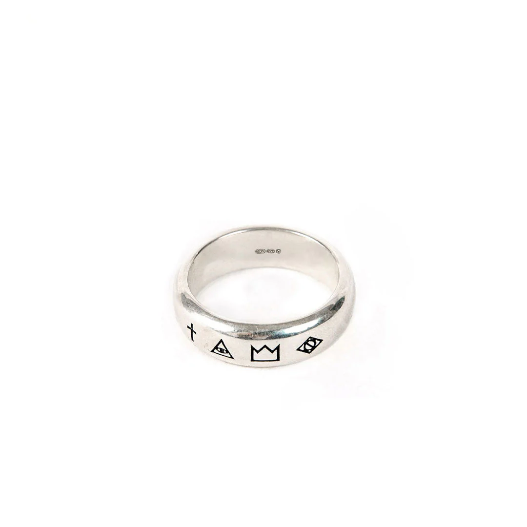 Silver 4 Symbols Ring - Image 2