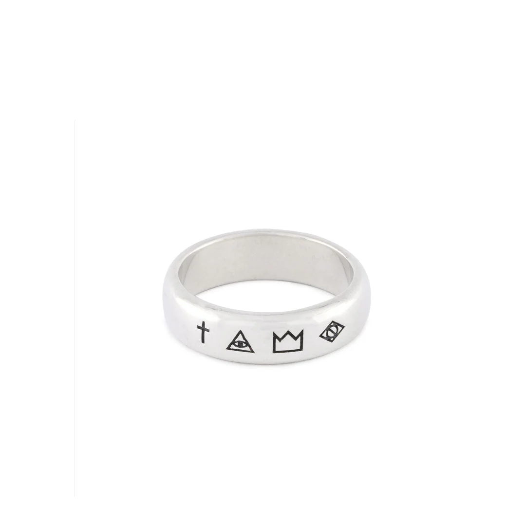 Silver 4 Symbols Ring - Image 9