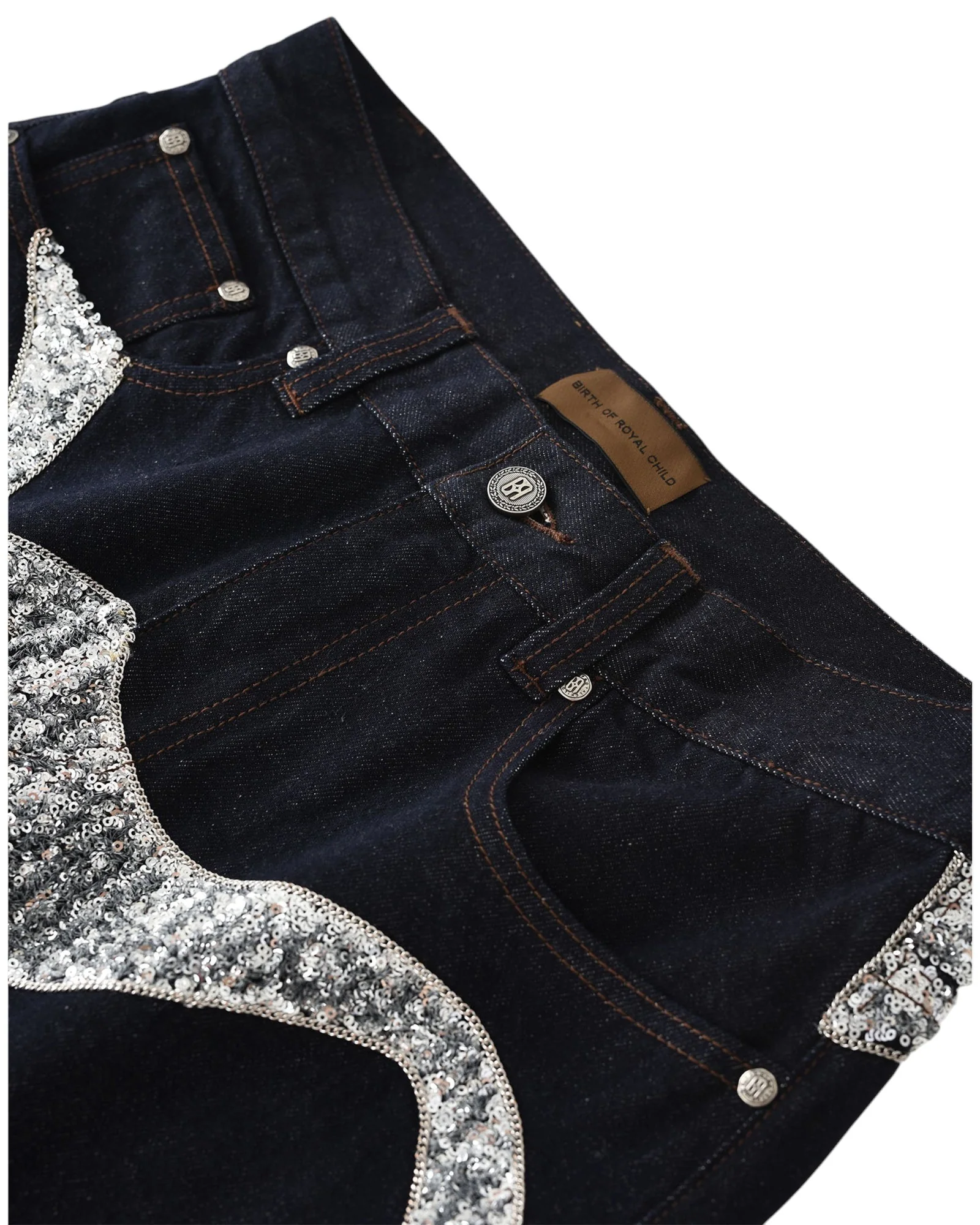 Silver Maze Denim Pants - Image 6