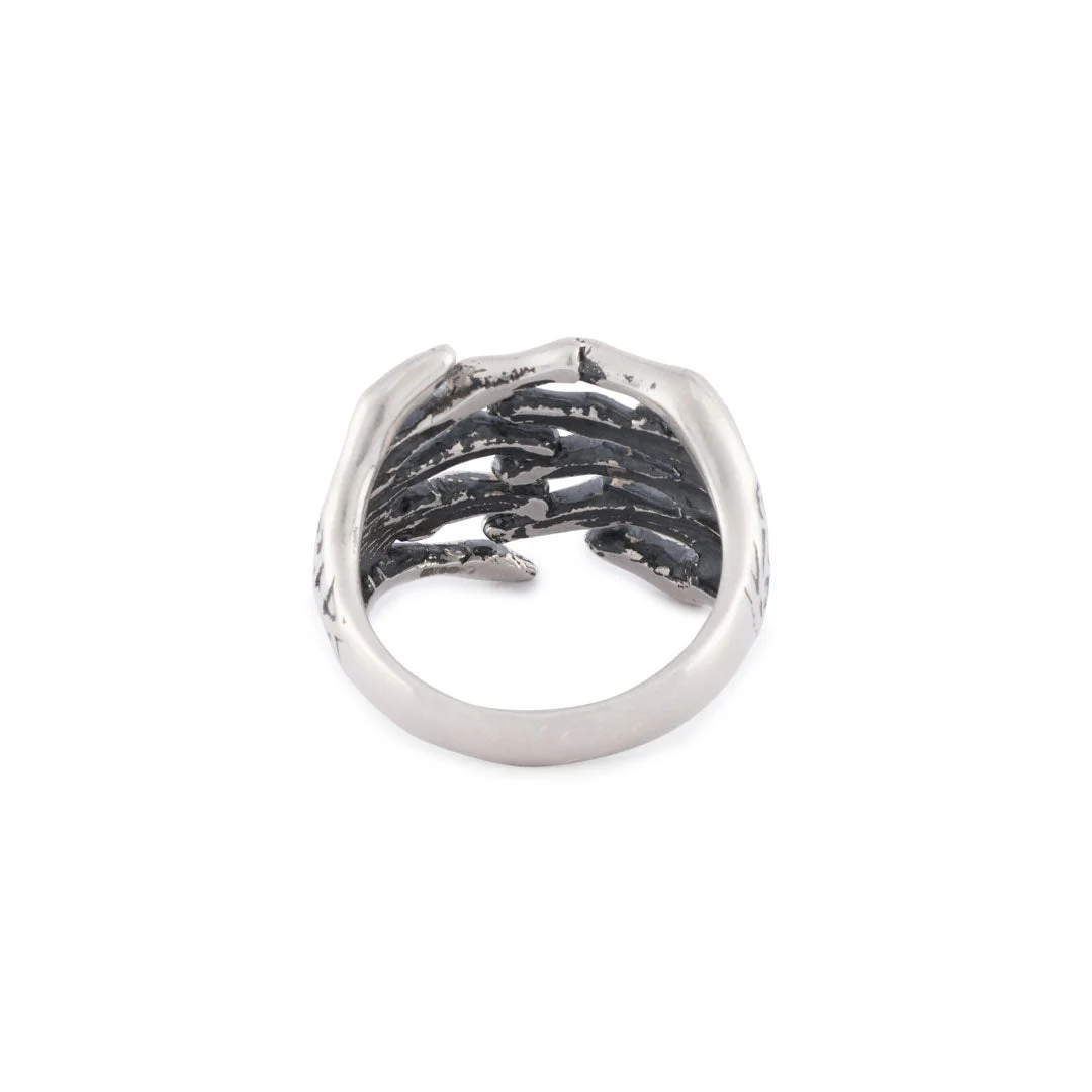 Silver Skeleton Hands Ring - Image 25