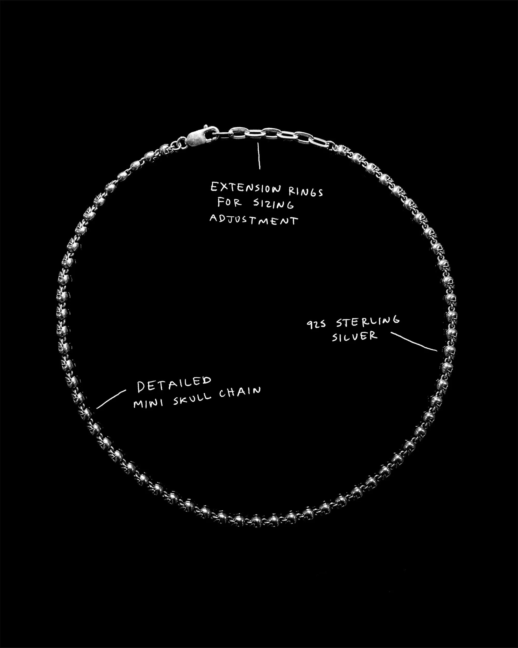 SKULL LINK CHAIN NECKLACE - Image 2