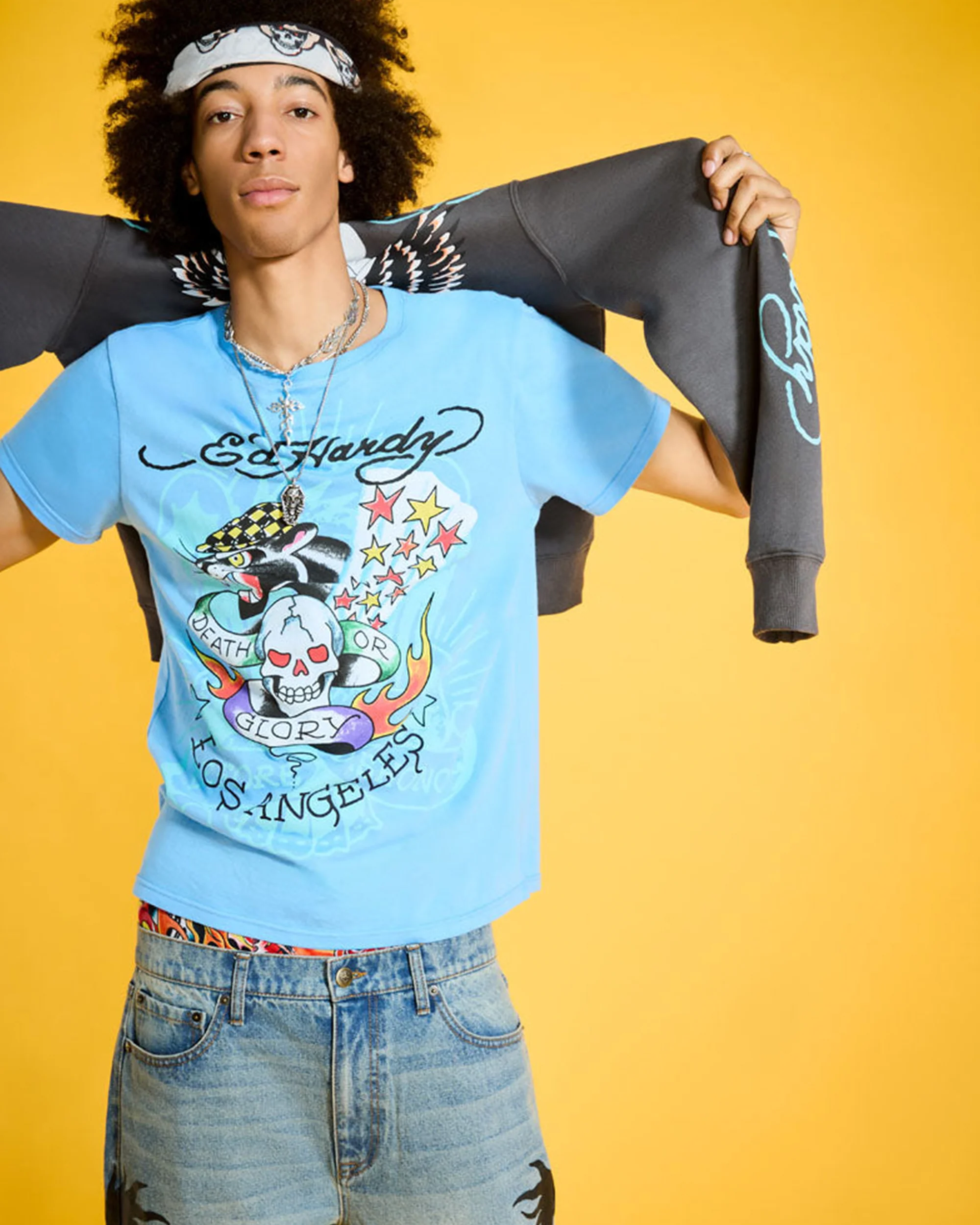 Skull Panther Throwback Graphic Tee - Image 3