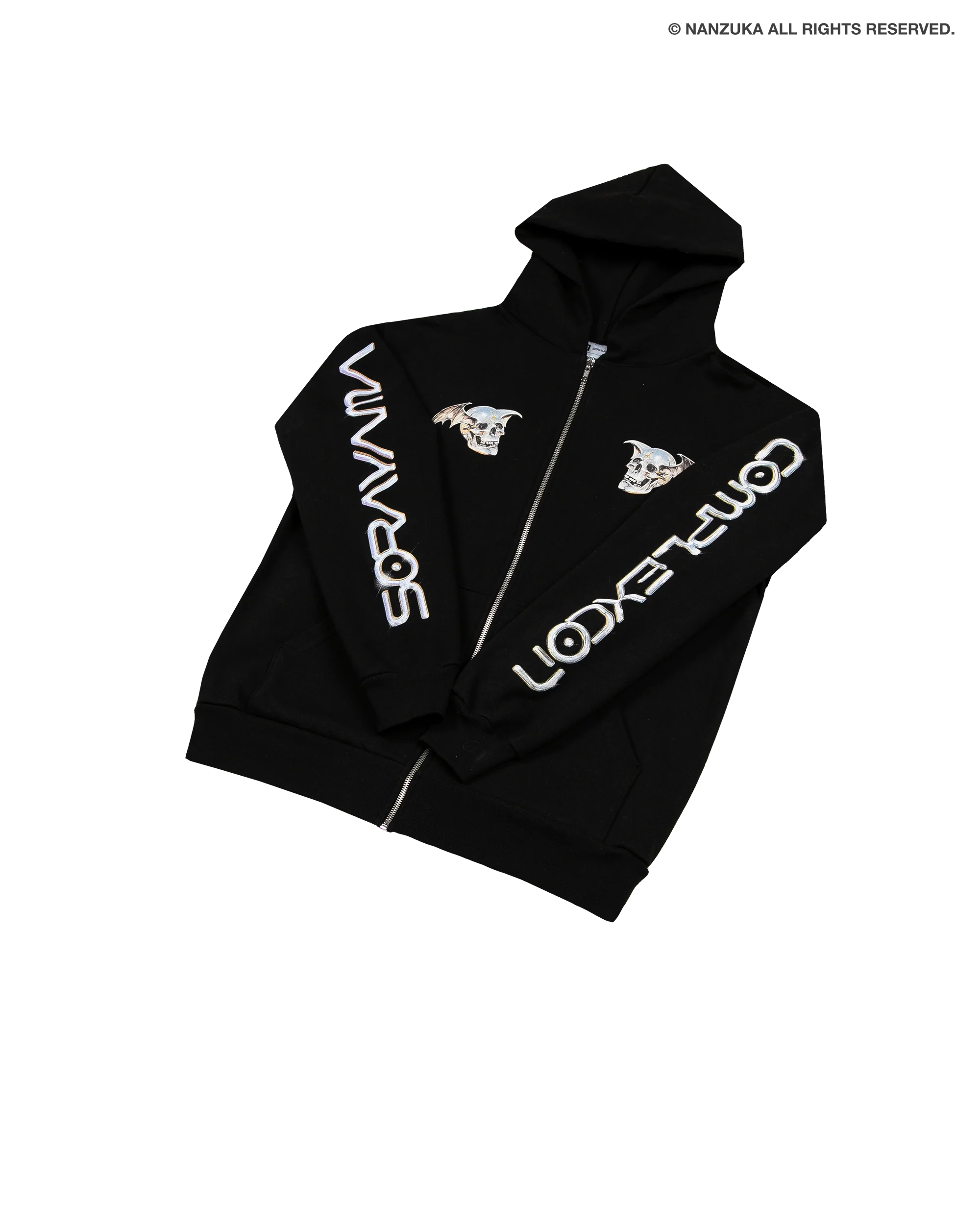 Skull Zip Up Hoodie - Image 4