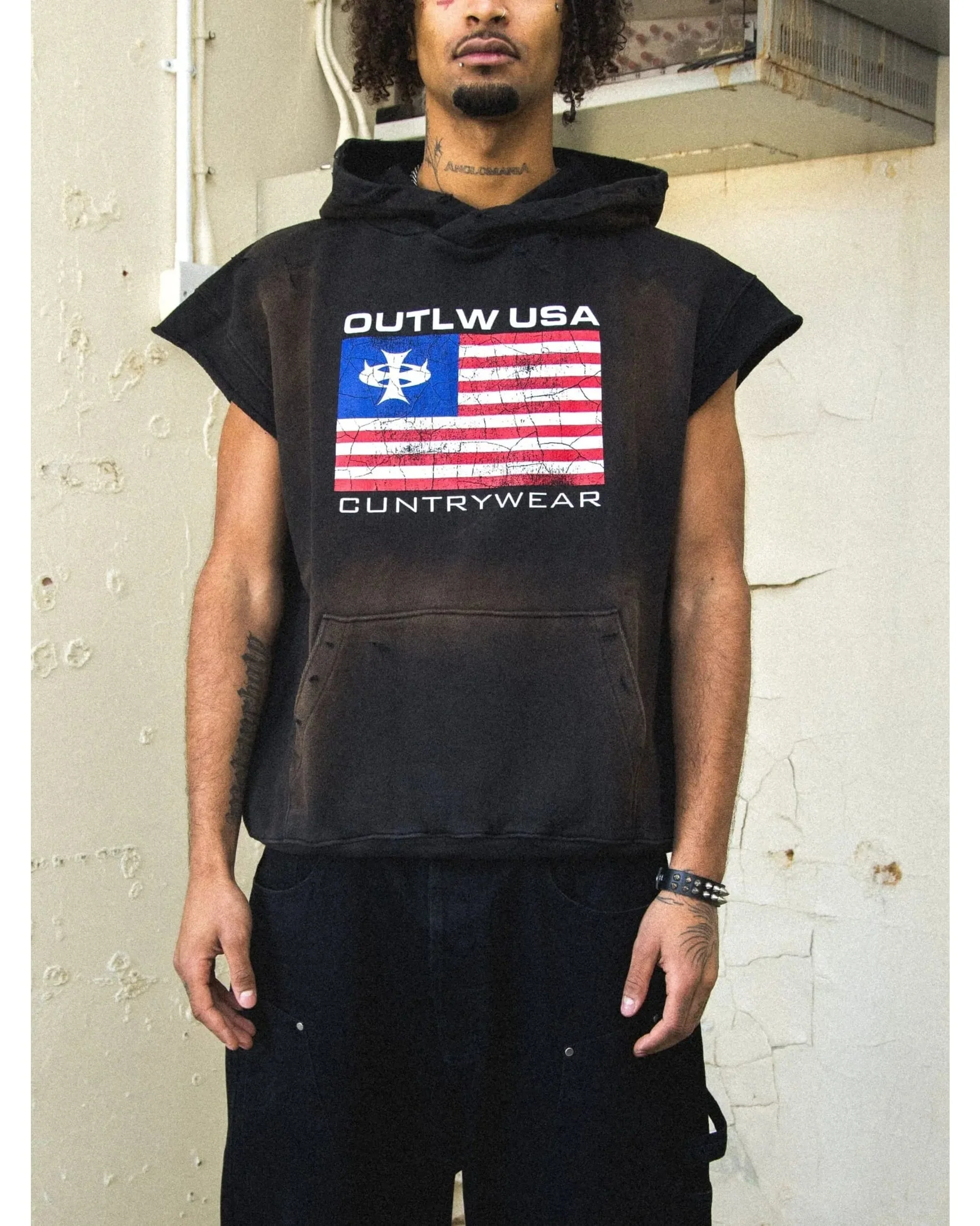 SLEEVELESS CUNTRYWEAR HOODIE - Image 7