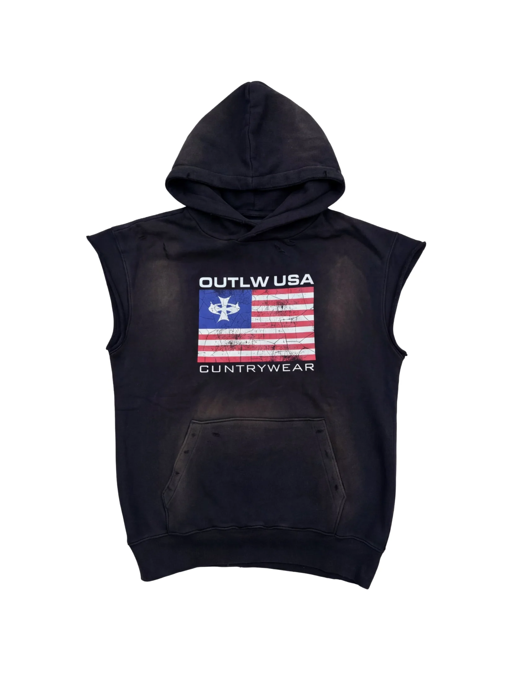 SLEEVELESS CUNTRYWEAR HOODIE - Image 8