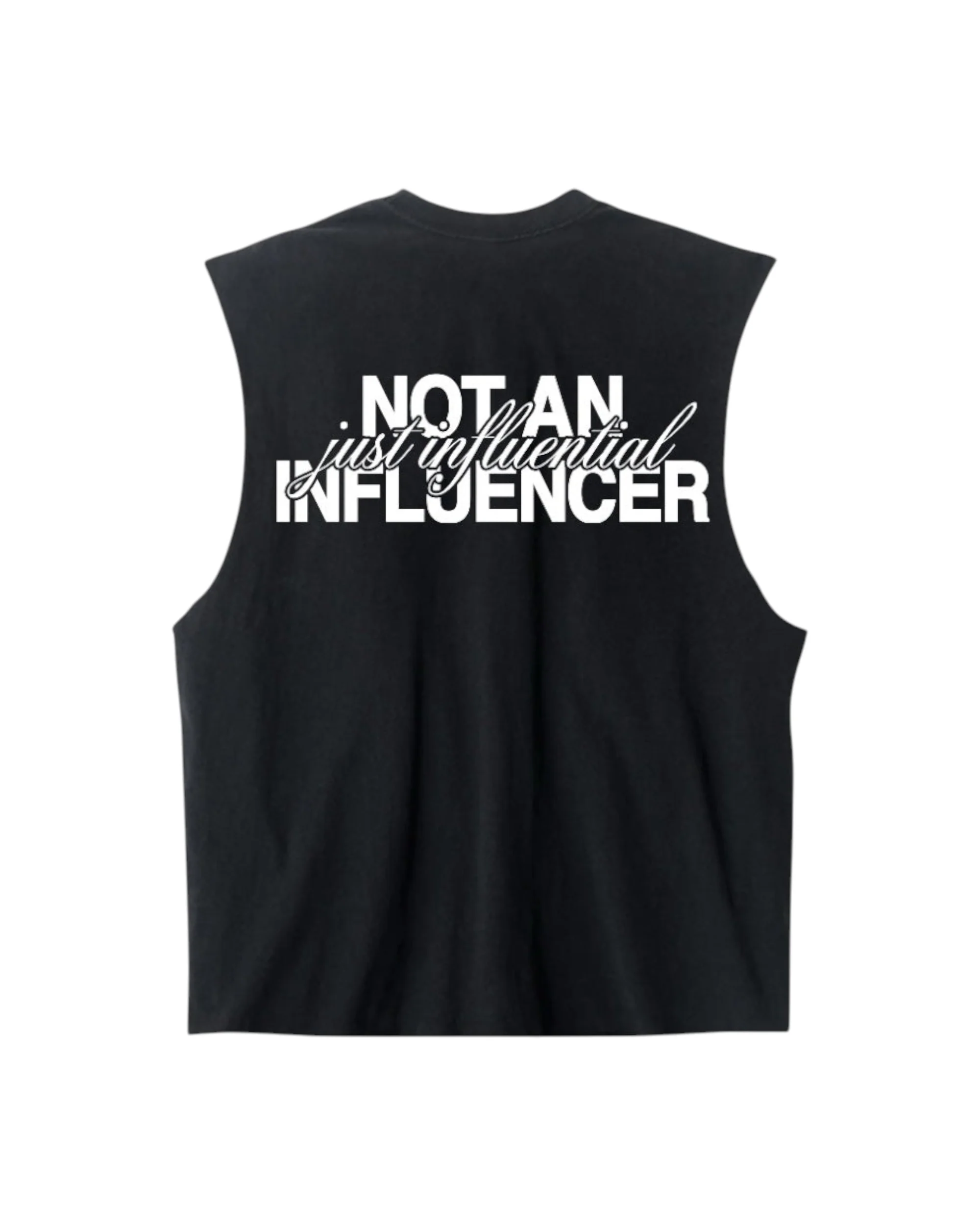 Sleeveless Tee - Black - Image 2