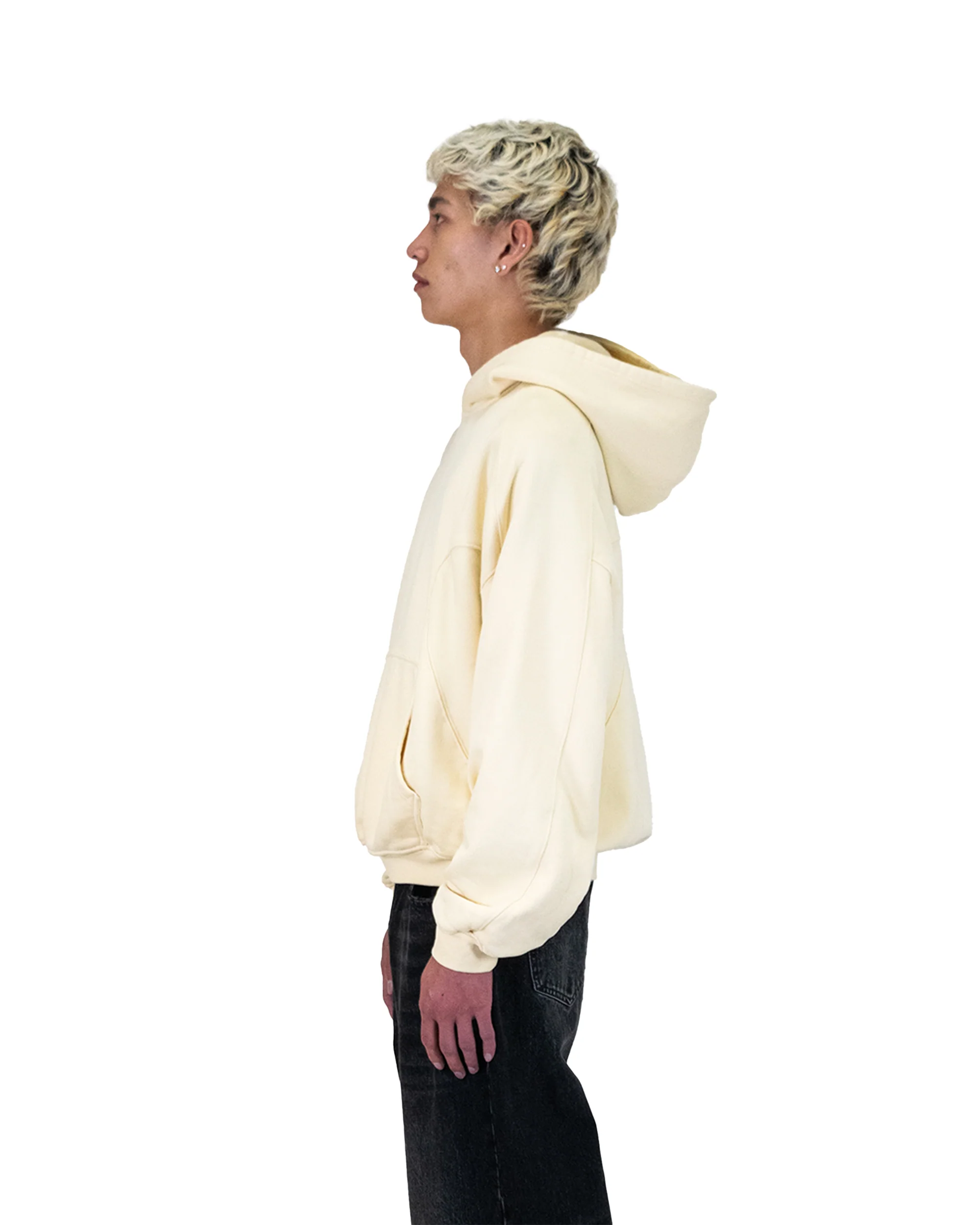 soft cream beige hoodie - Image 6