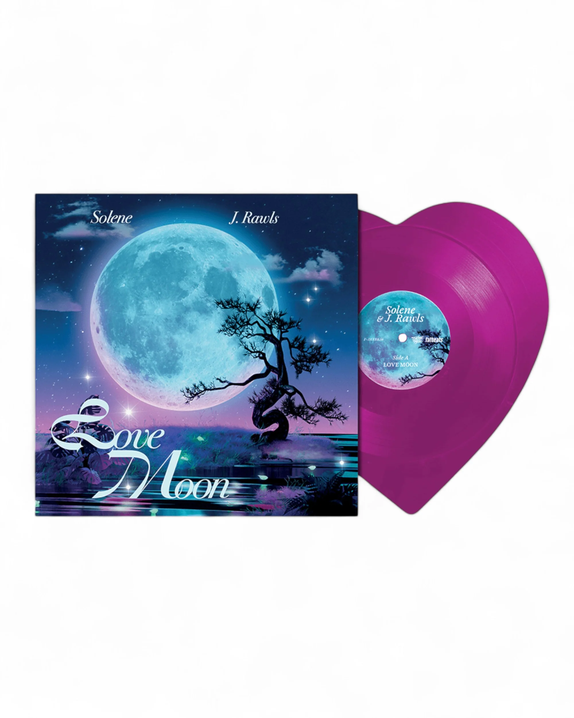 Solene & J. Rawls - Love Moon b/w Can't Catch Me In Love (10" - Hot Pink Heart Shaped Vinyl)