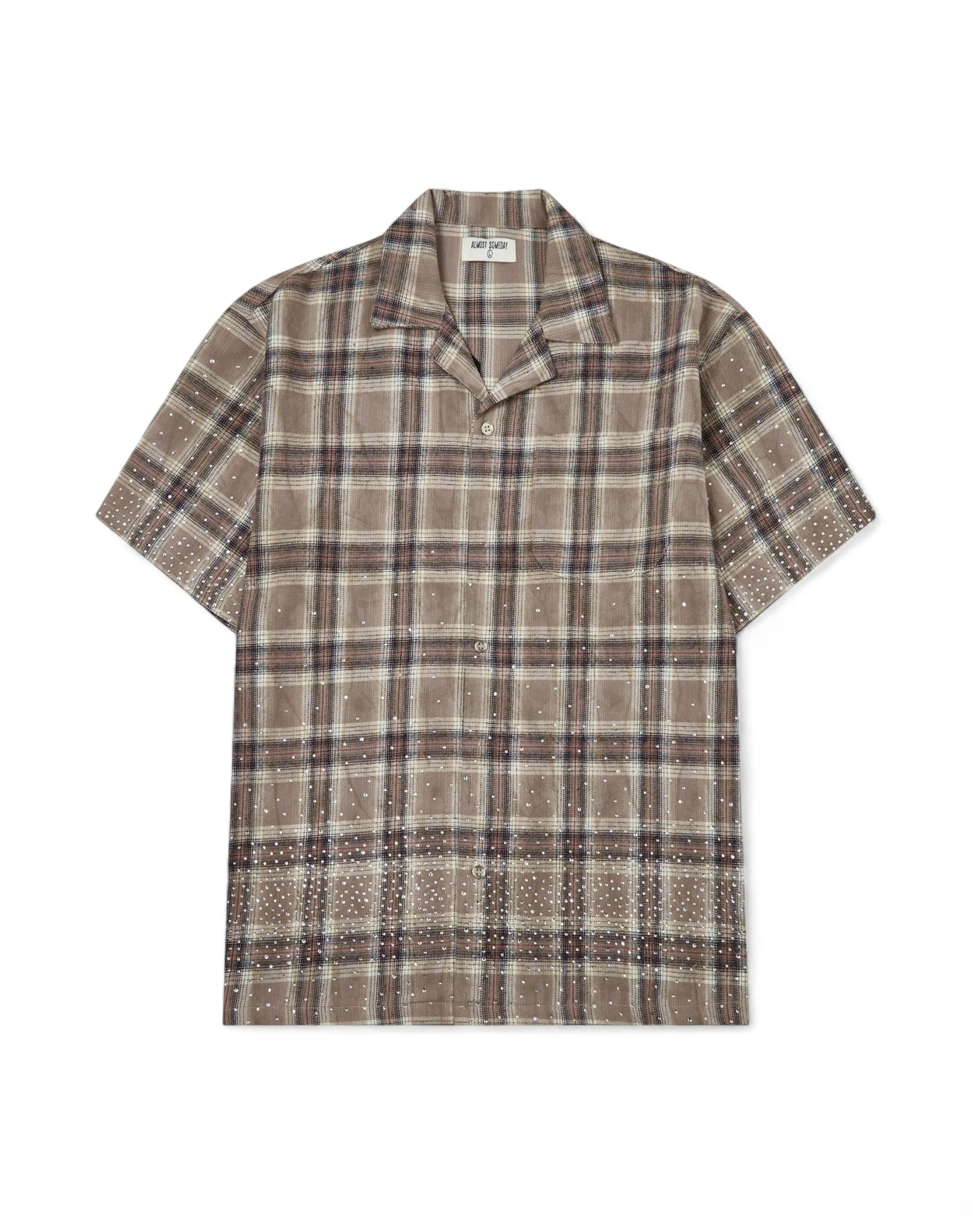 Solomon Rhinestone Flannel (Brown)