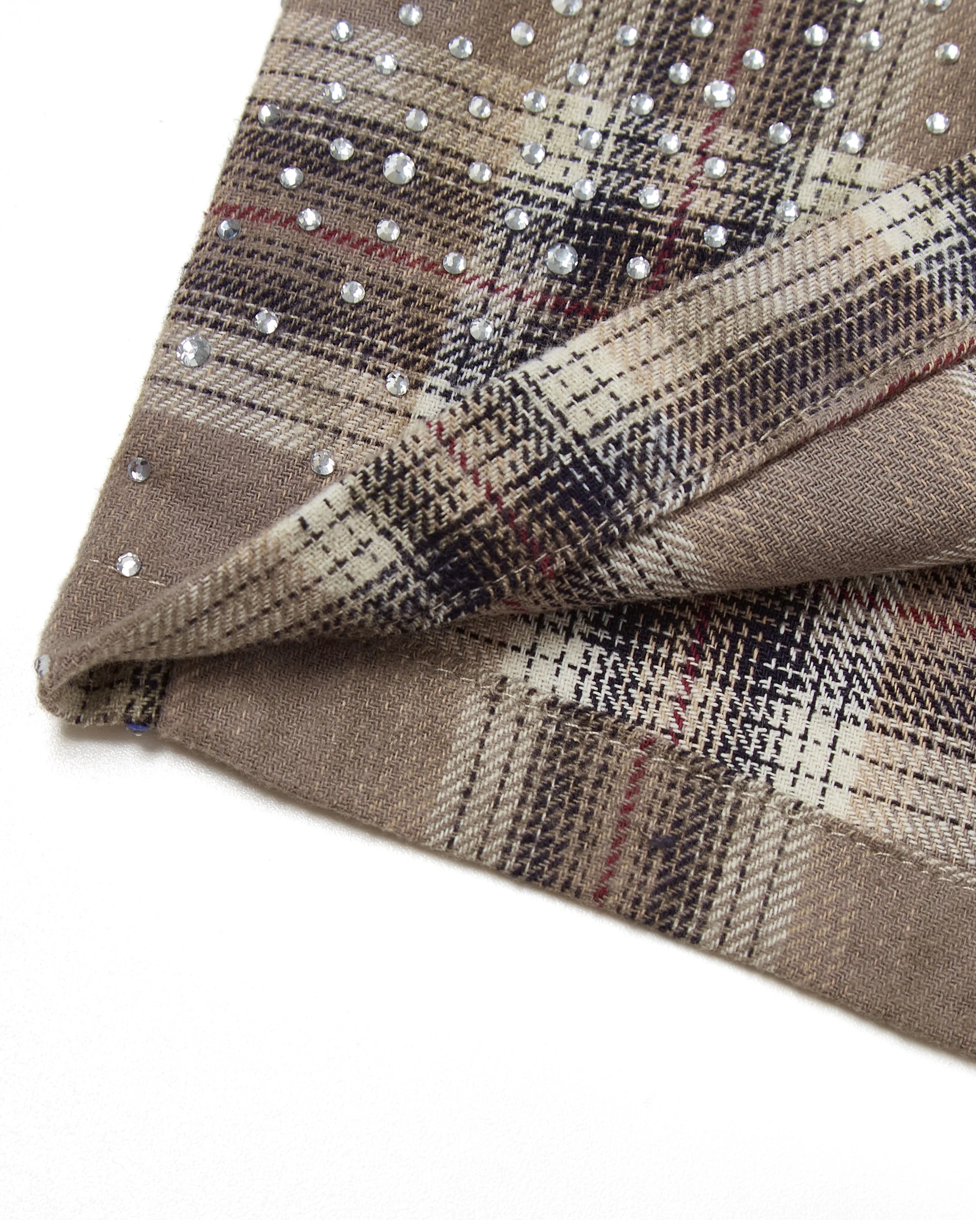 Solomon Rhinestone Flannel (Brown) - Image 5