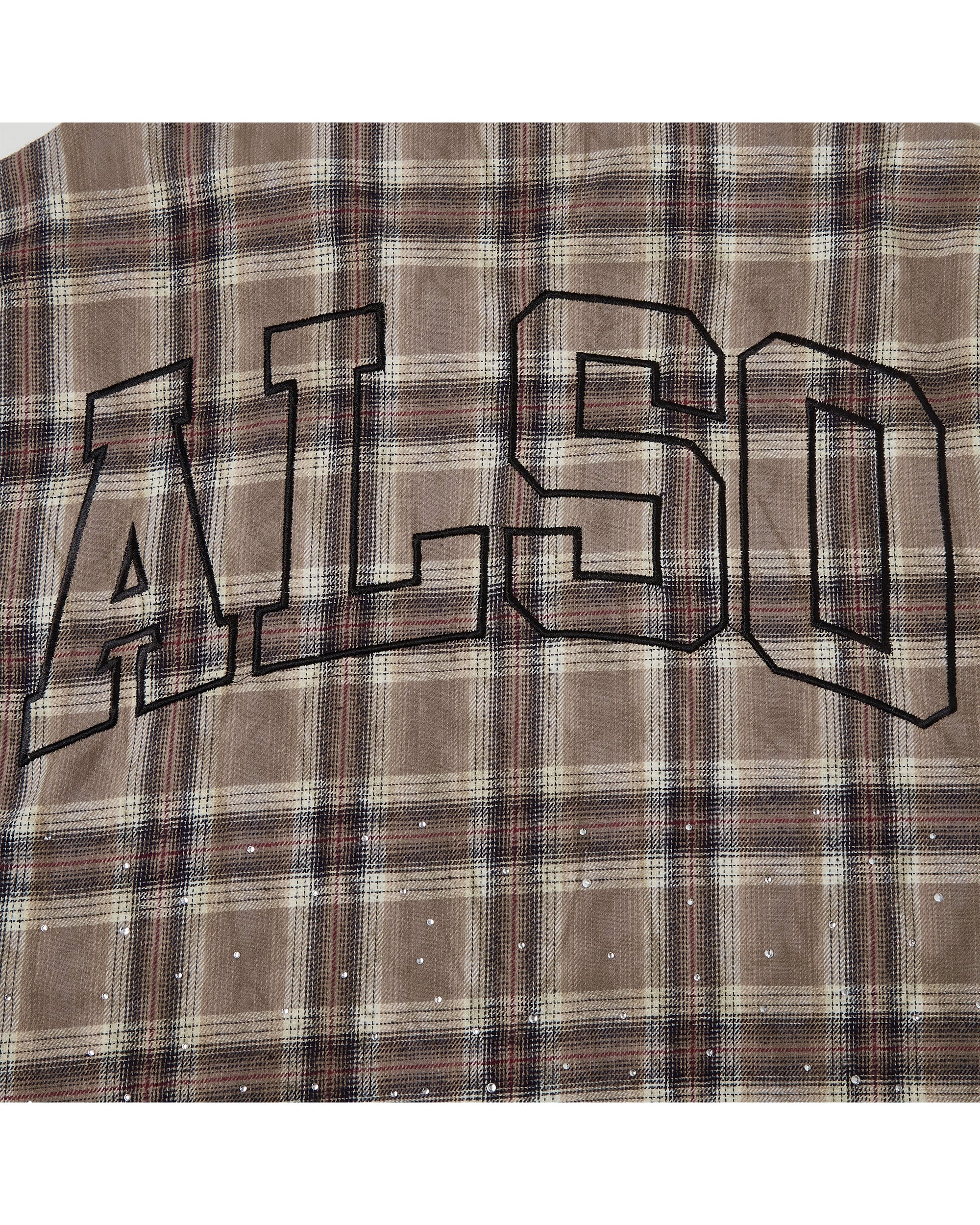 Solomon Rhinestone Flannel (Brown) - Image 7