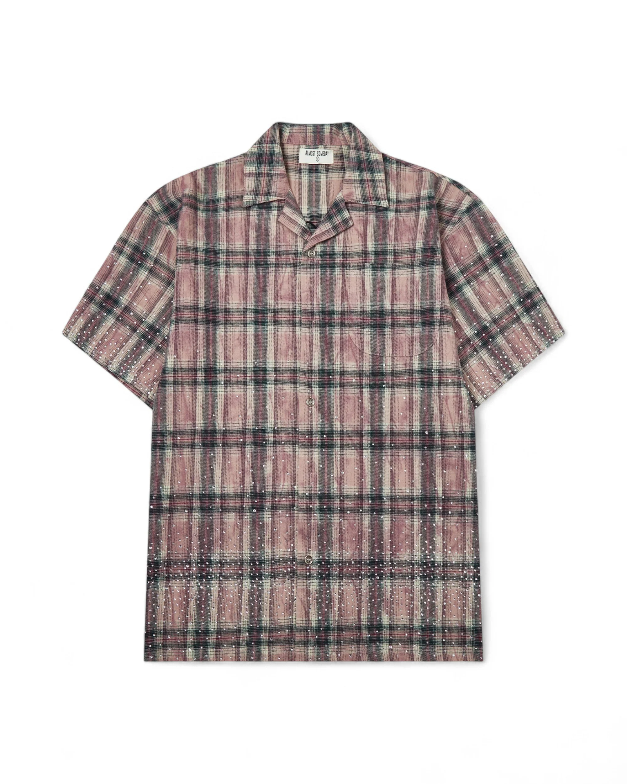 Solomon Rhinestone Flannel (Maroon)
