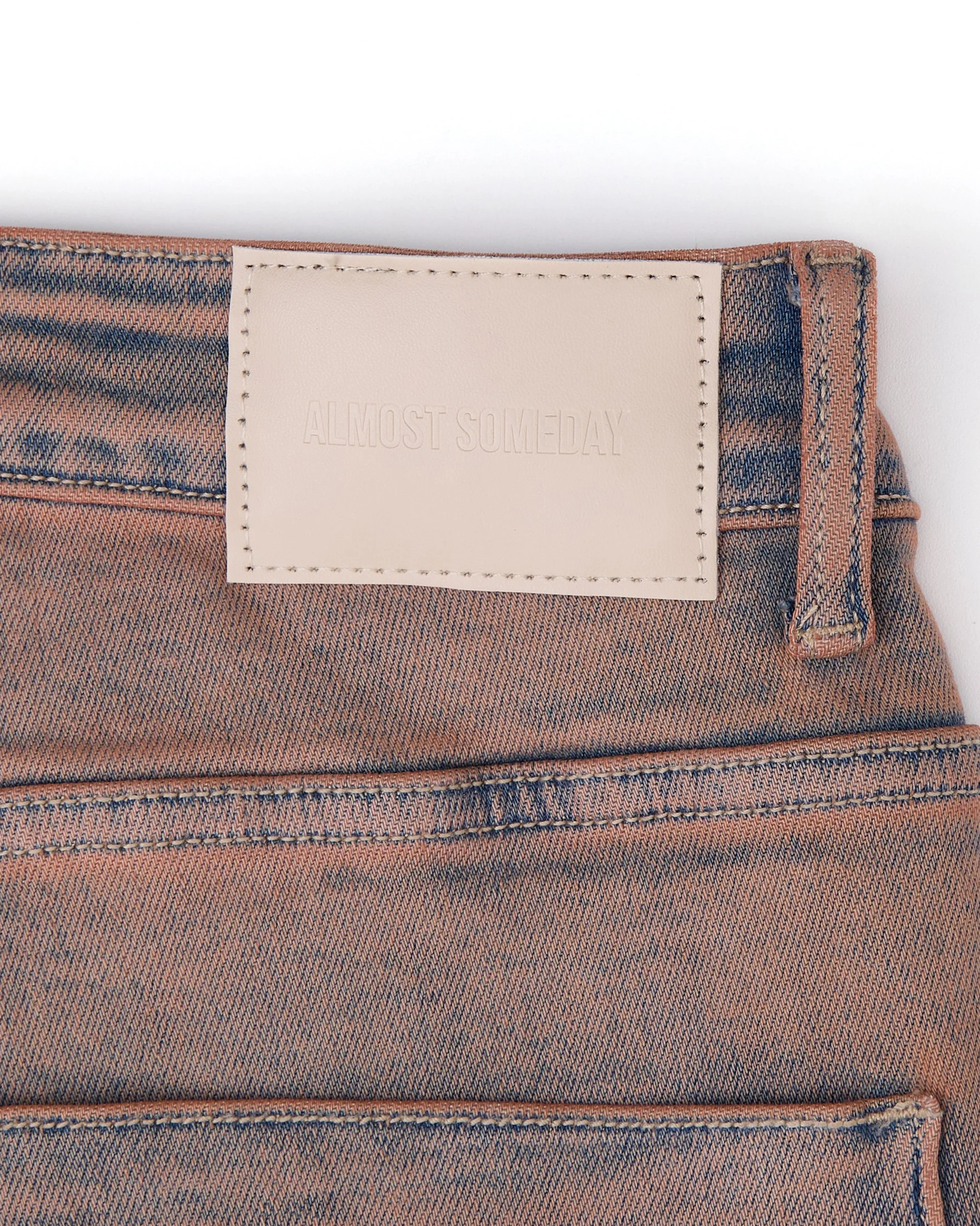 Solomon Rhinestone Straight Leg Denim - Maroon - Image 6