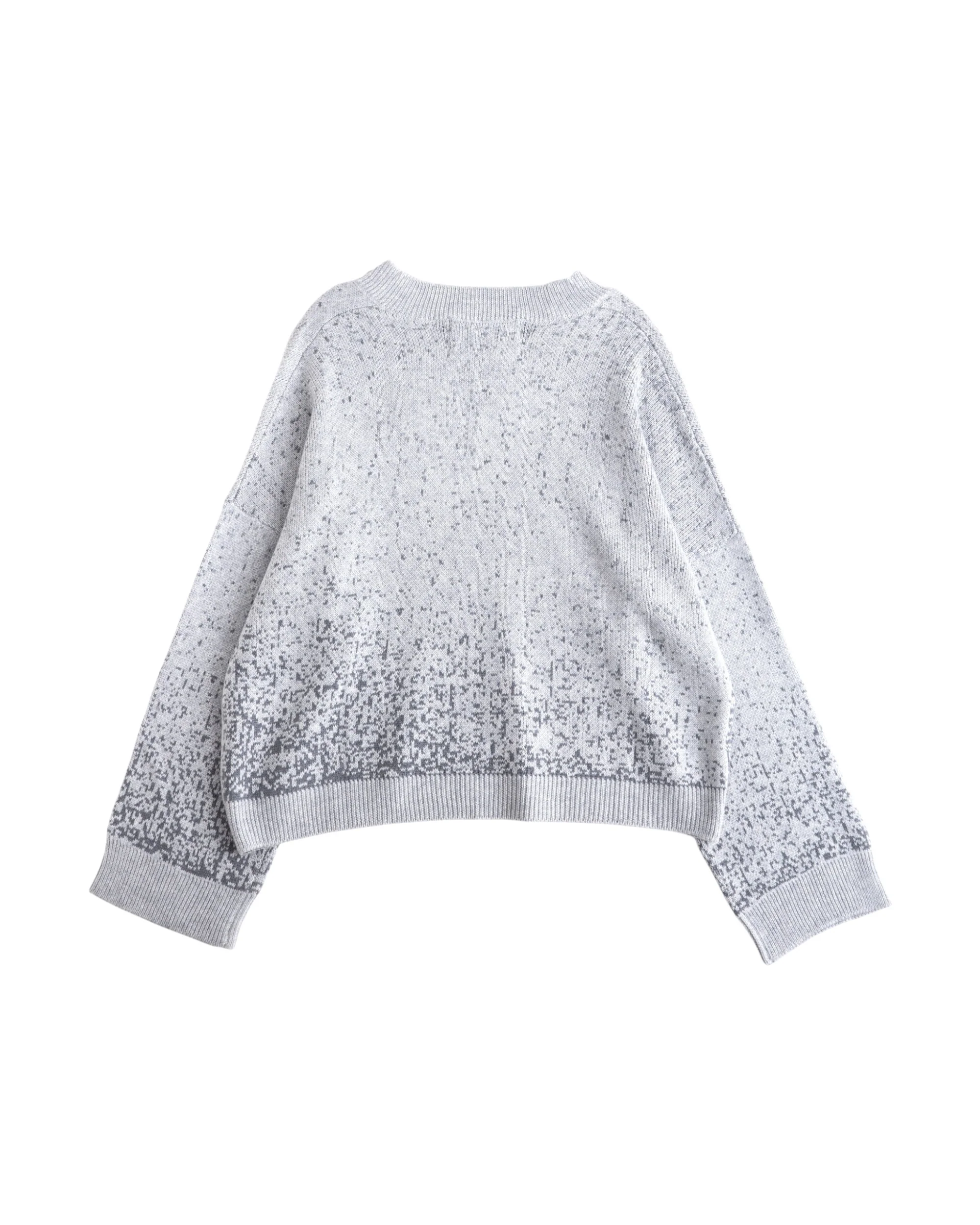 SPECKLE V-NECK SWEATER GREY - Image 2