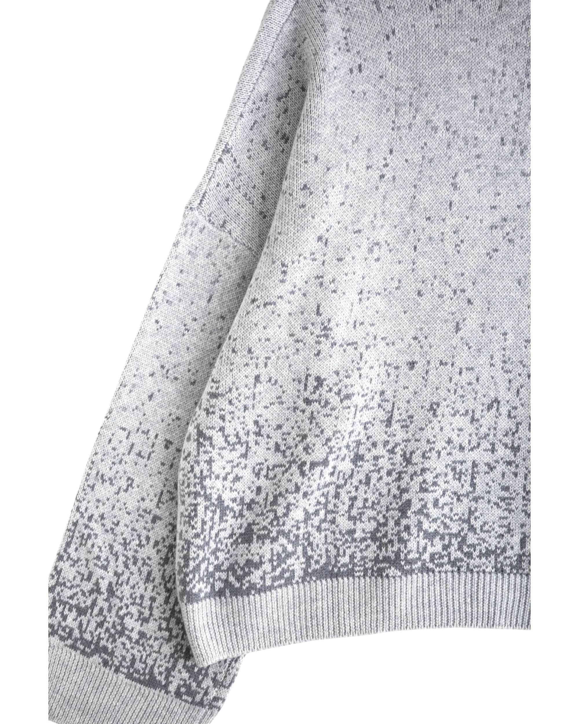 SPECKLE V-NECK SWEATER GREY - Image 6