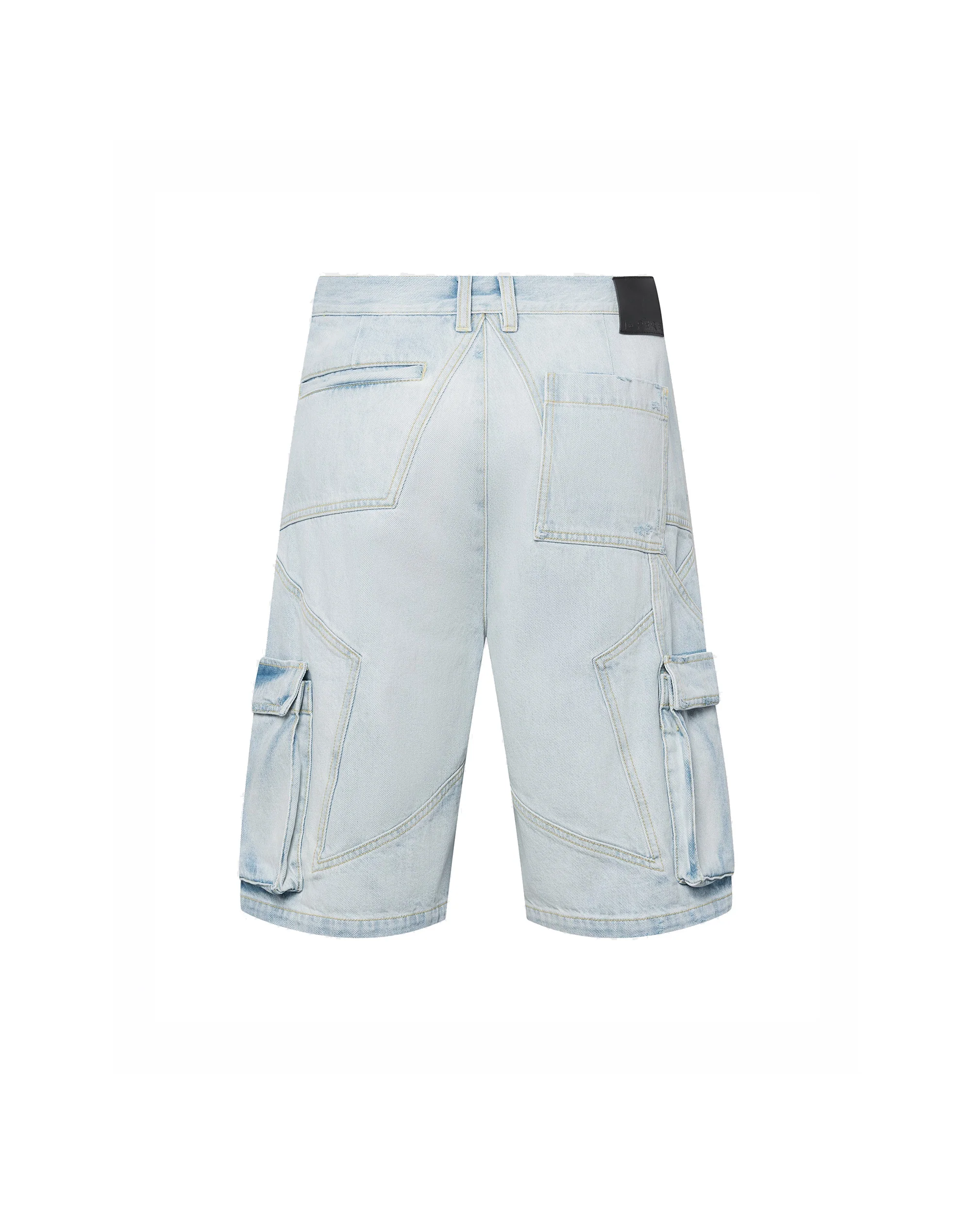 Star Stitch Blue Cargo Shorts - Image 2