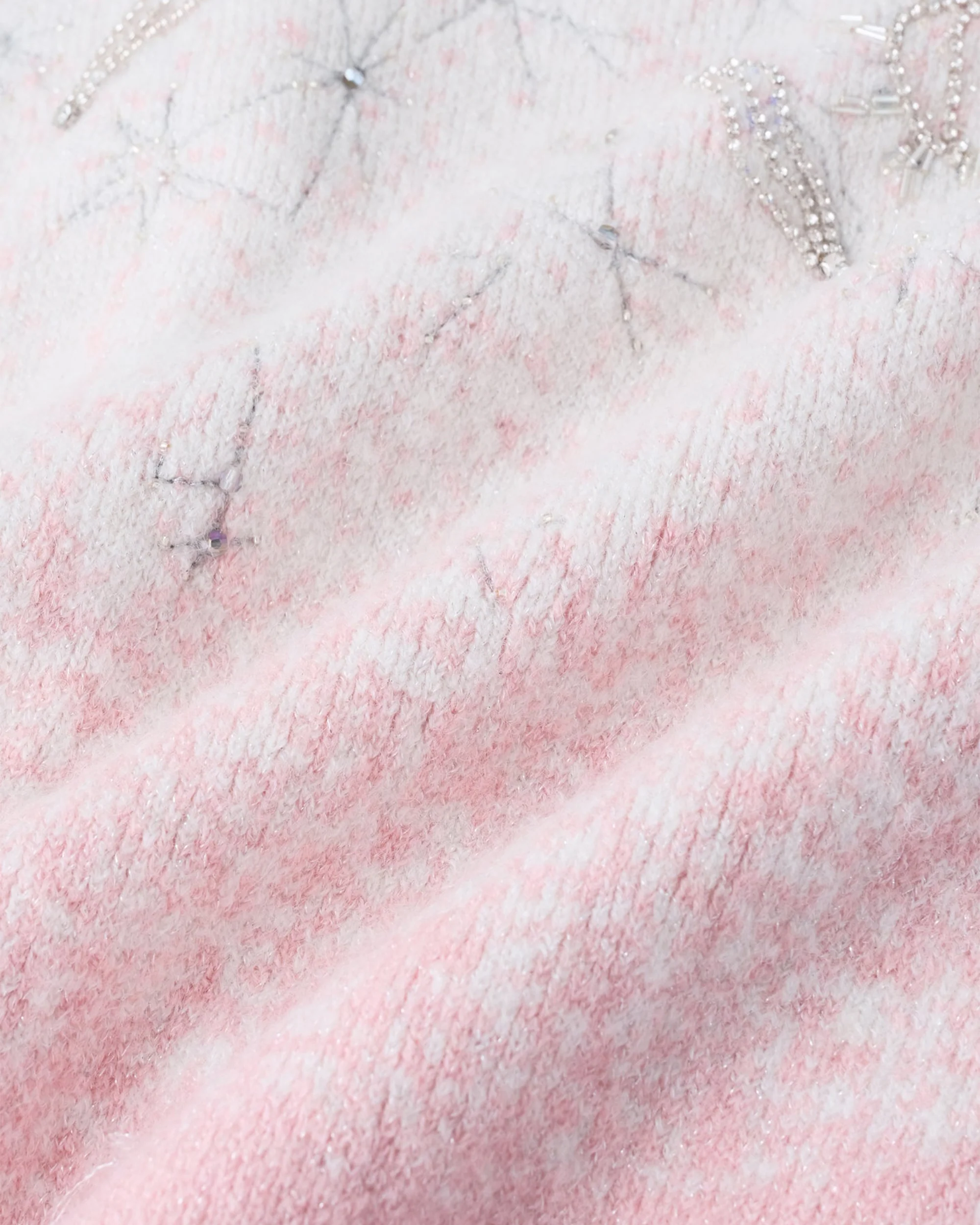 Stardust Pink Embroidered Cardigan - Image 11