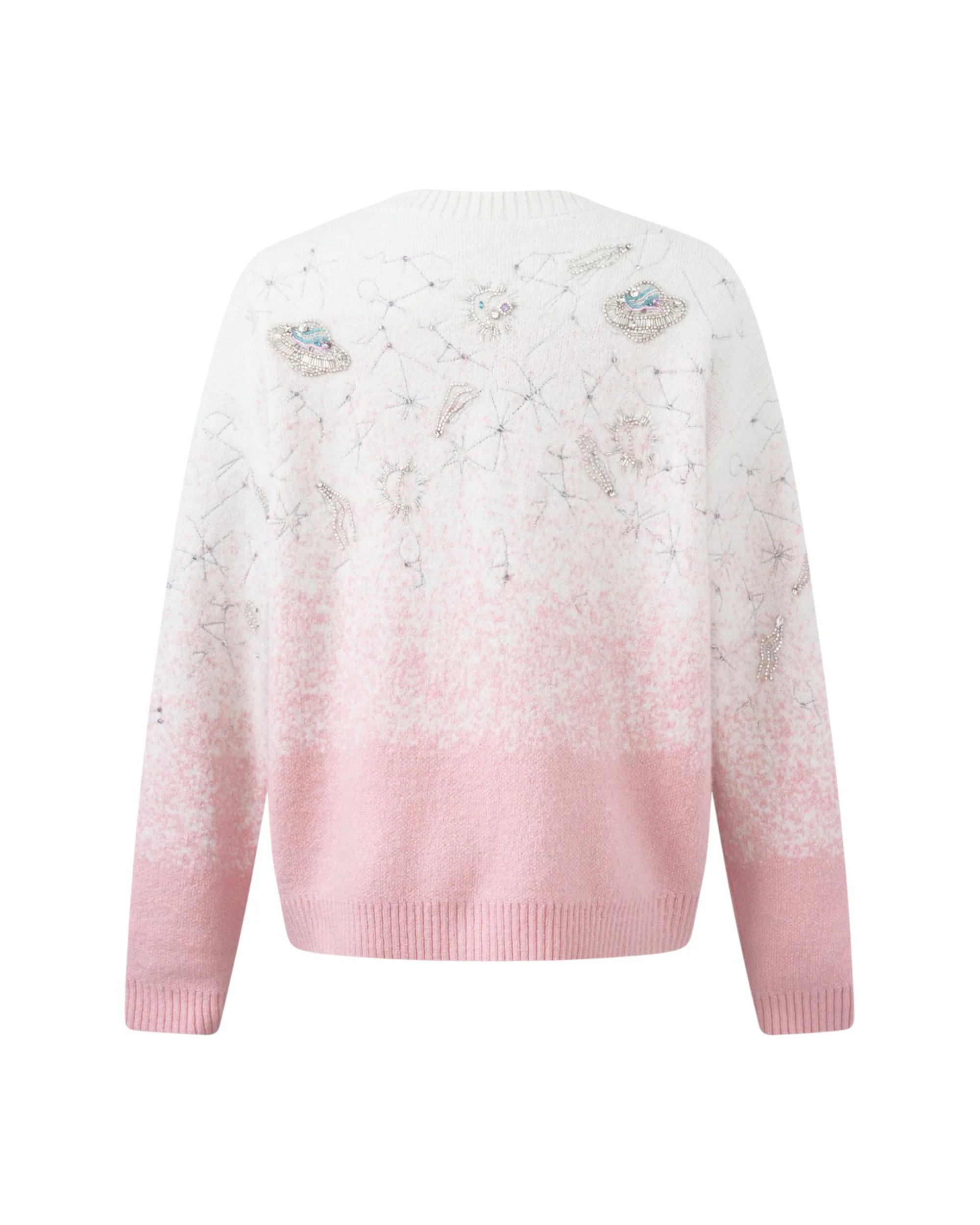Stardust Pink Embroidered Cardigan - Image 2