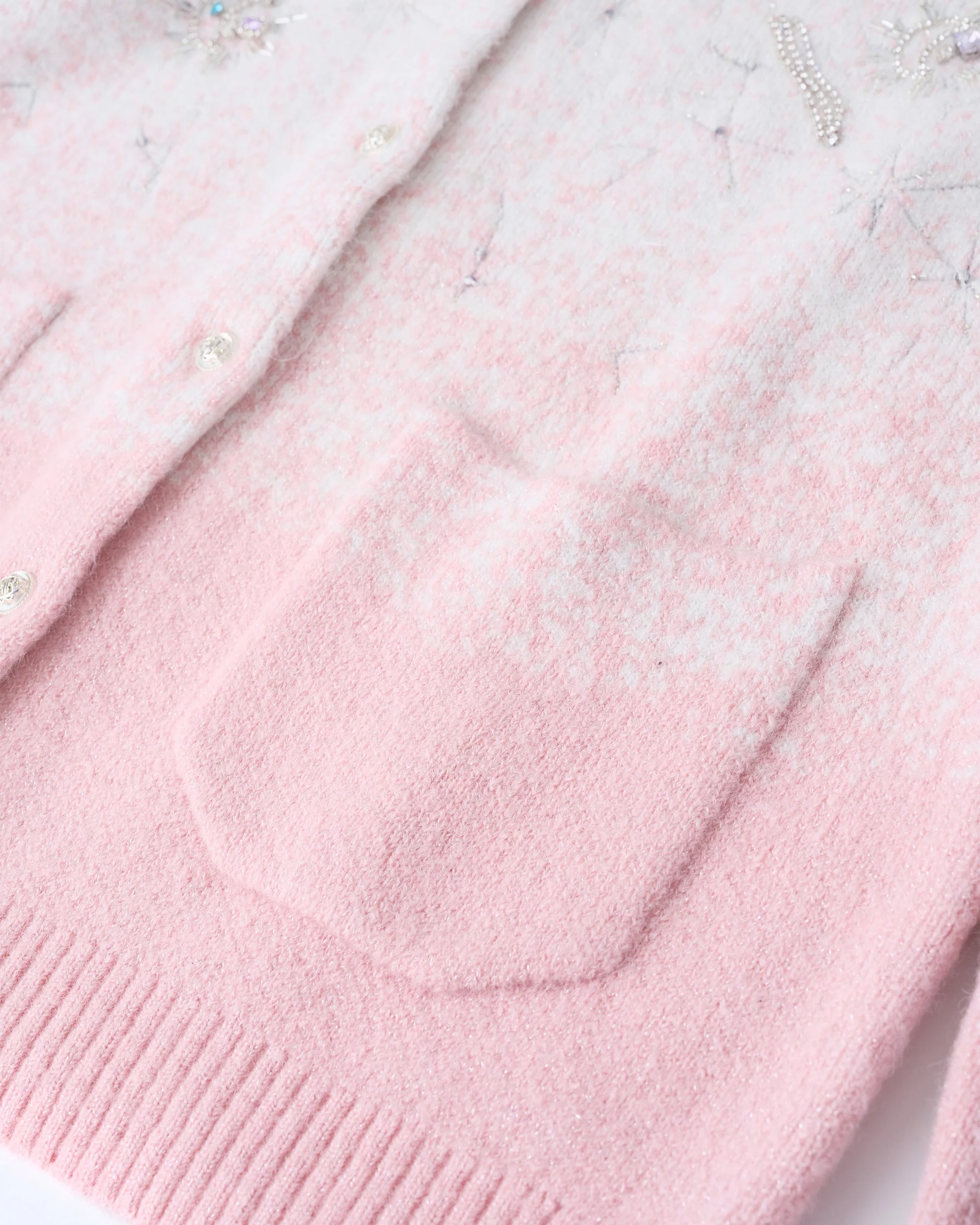 Stardust Pink Embroidered Cardigan - Image 9