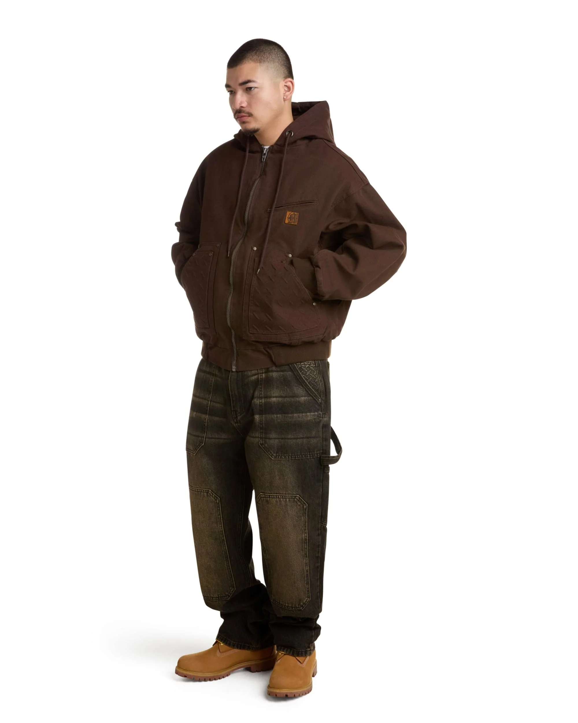 STEEL EMBOSSED CANVAS HOODED JACKET - Image 4