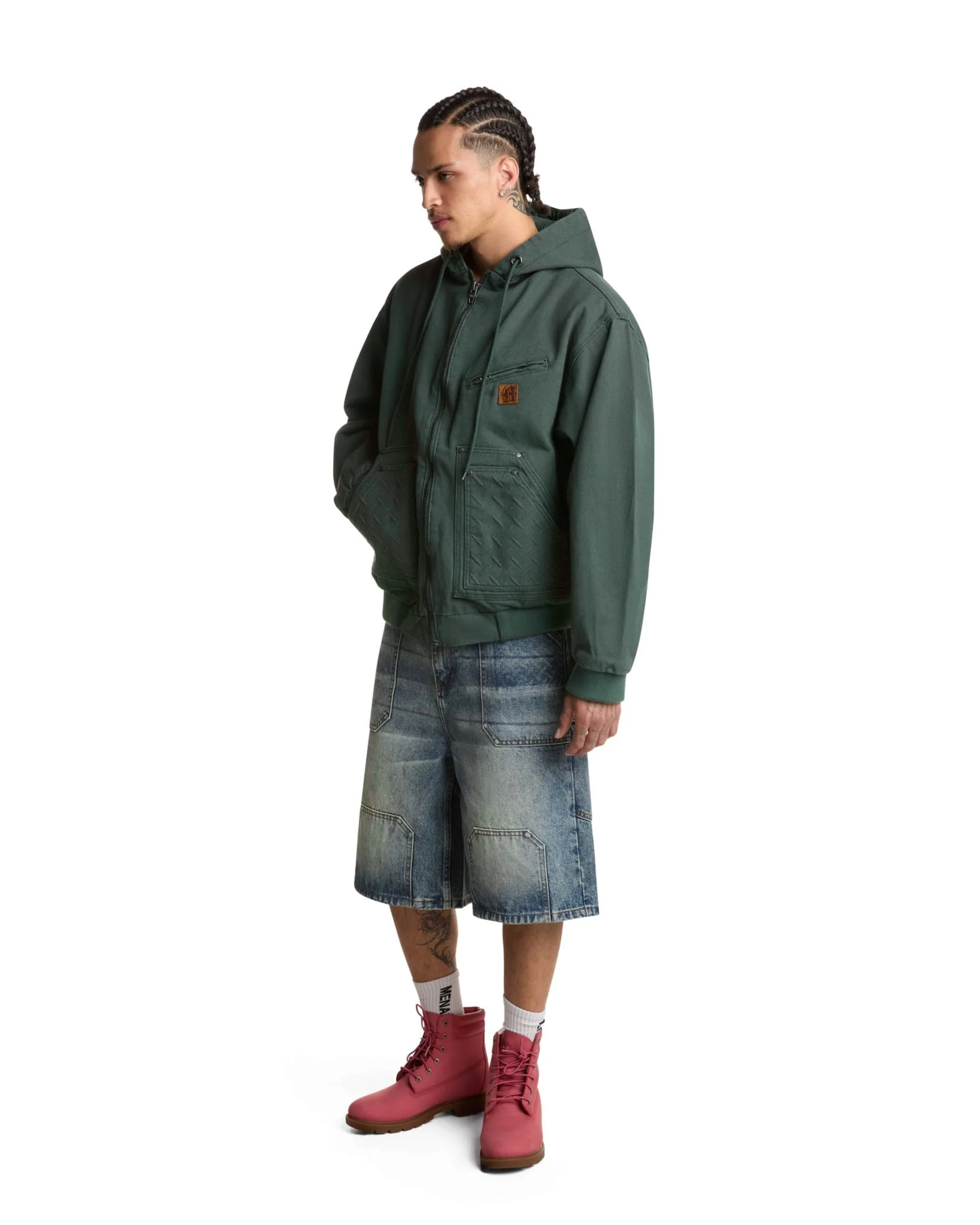 STEEL EMBOSSED CANVAS HOODED JACKET - Image 4