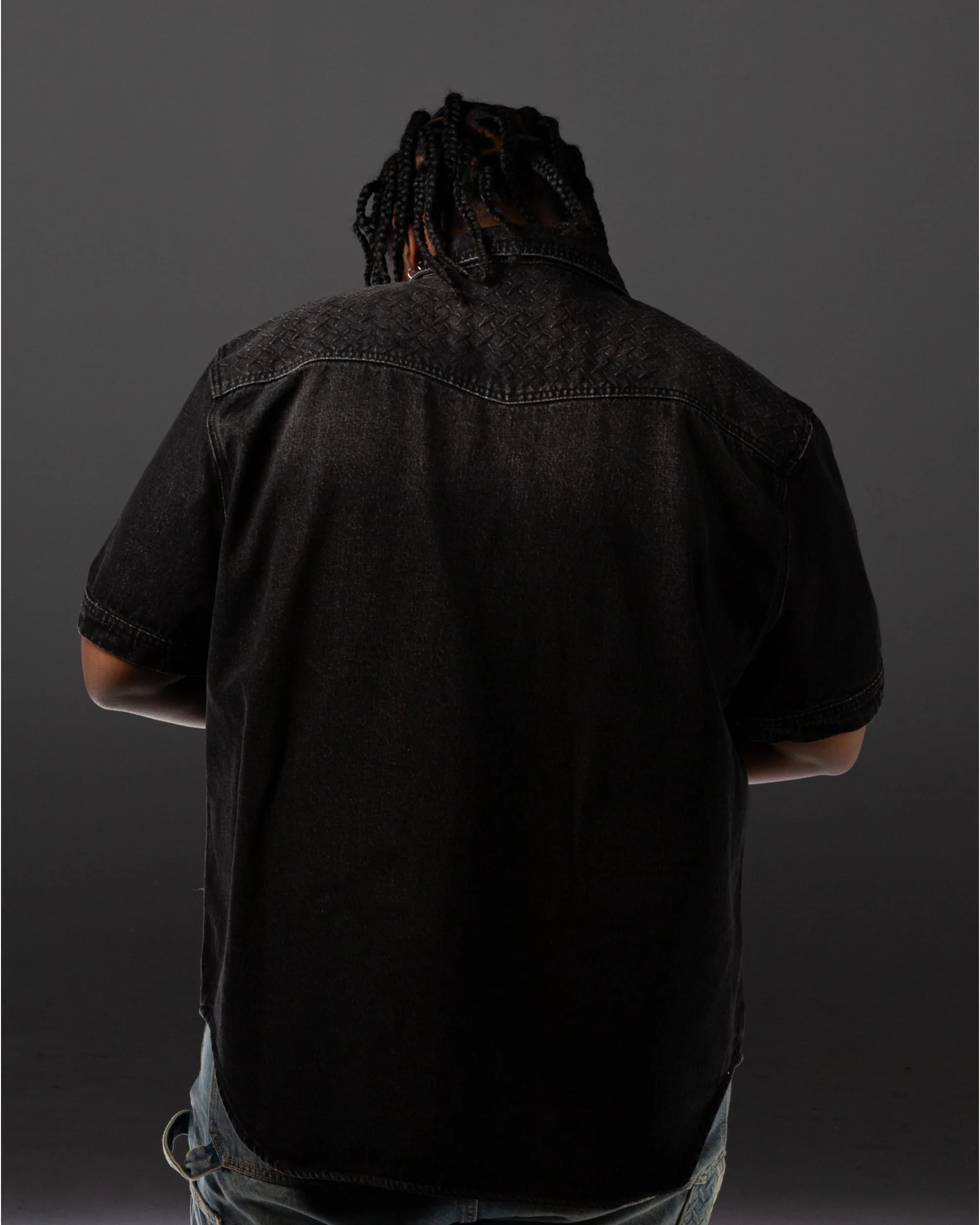 STEEL EMBOSSED DENIM WORK SHIRT - Image 3
