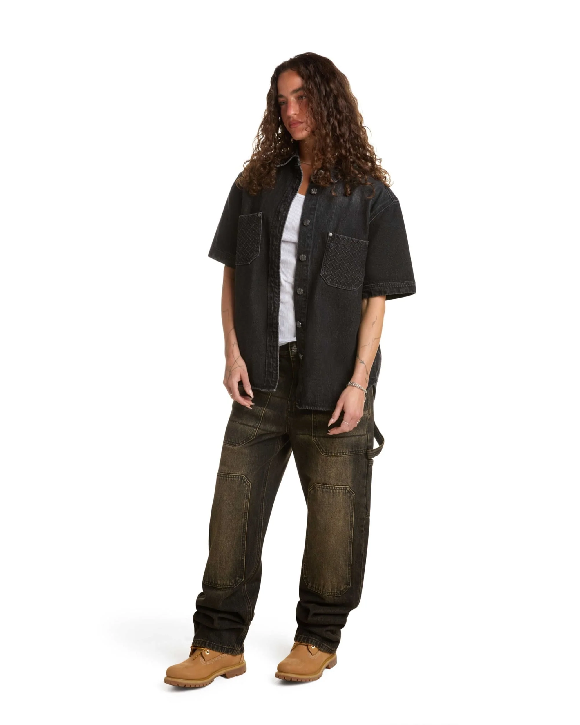 STEEL EMBOSSED DENIM WORK SHIRT - Image 4