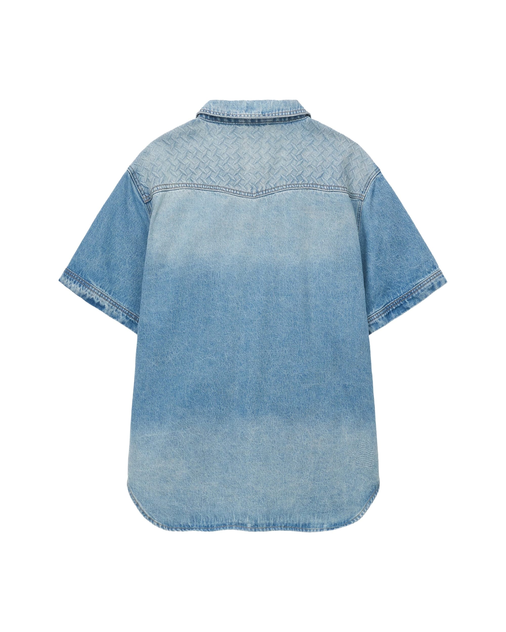 STEEL EMBOSSED DENIM WORK SHIRT - Image 2