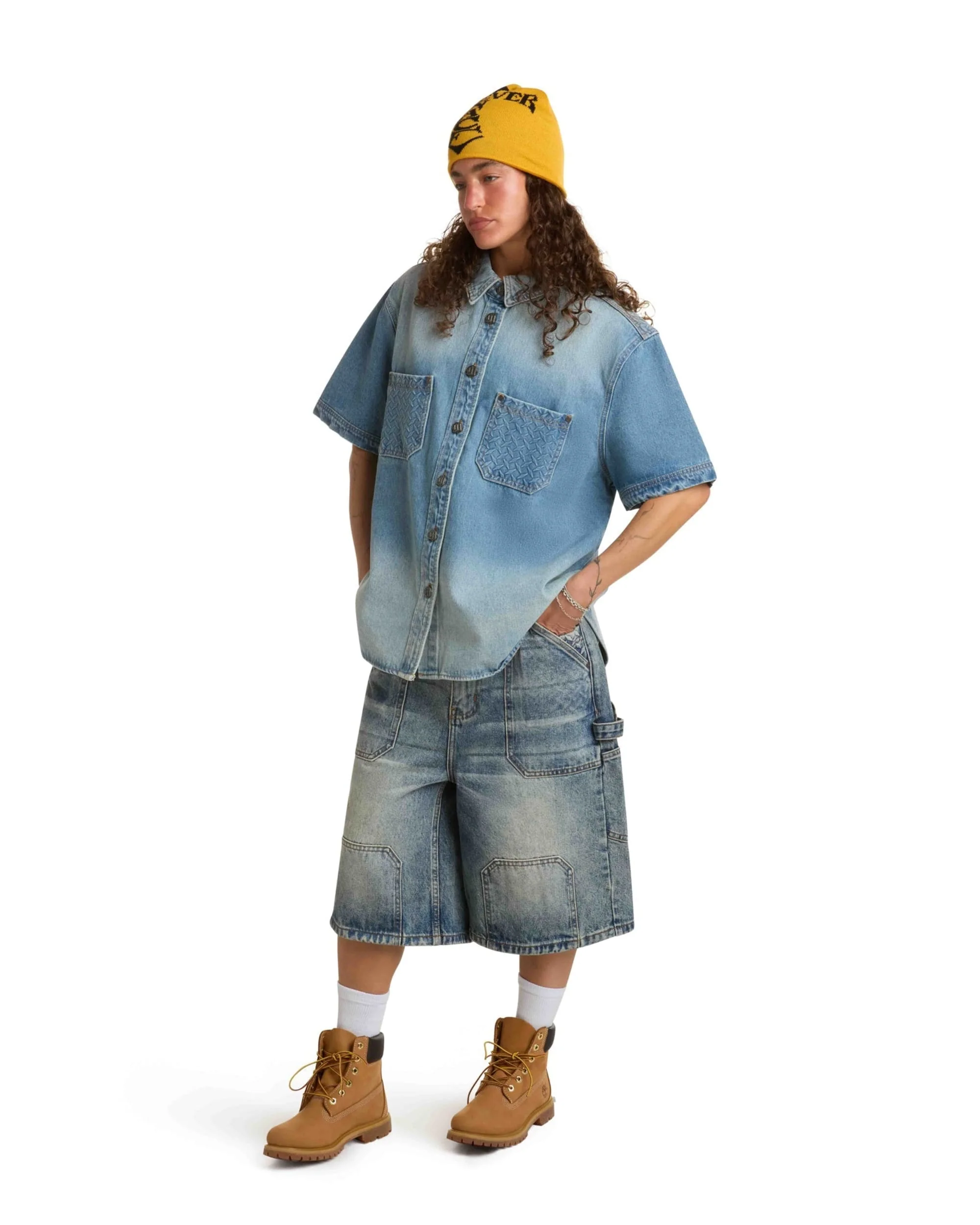 STEEL EMBOSSED DENIM WORK SHIRT - Image 4
