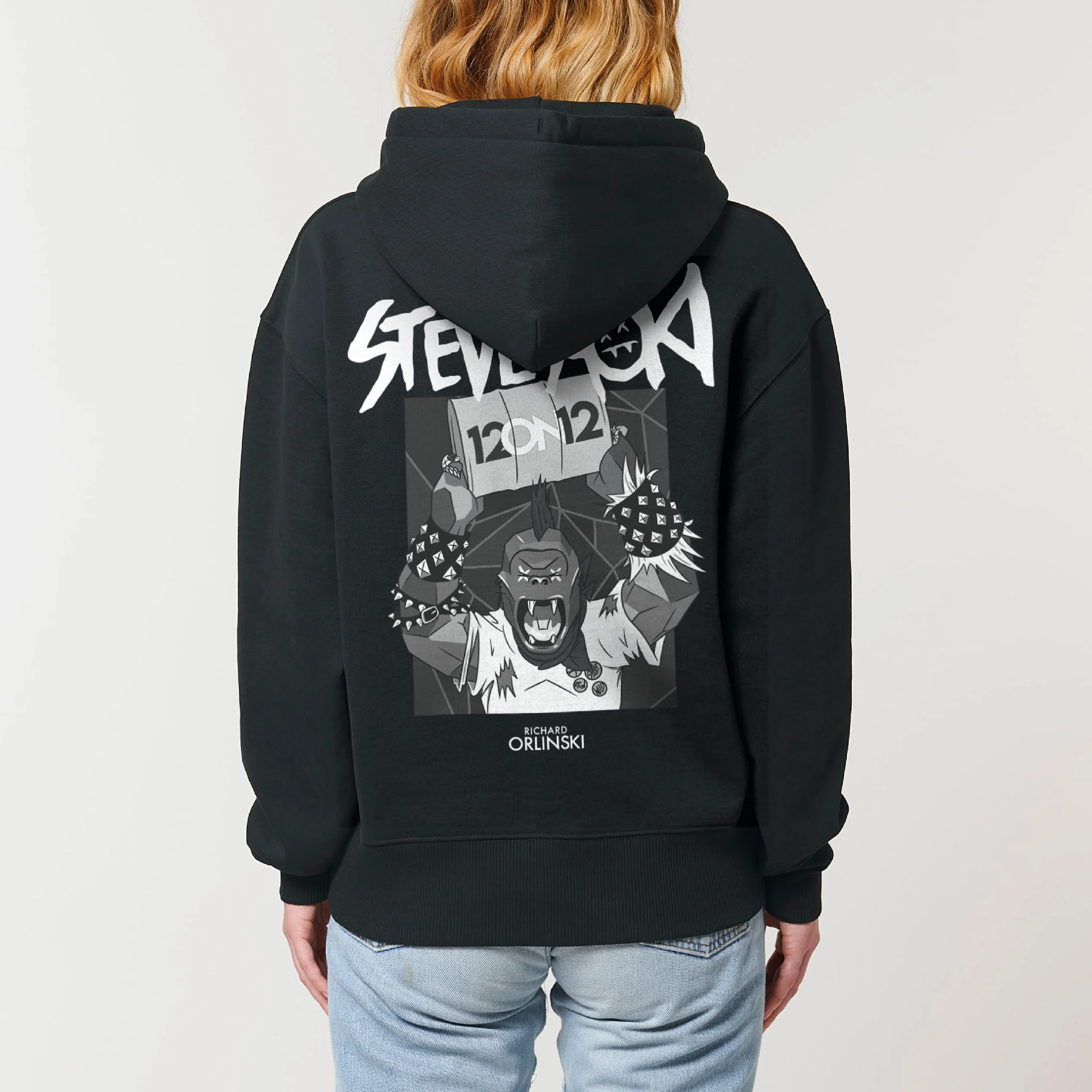 Steve Aoki x Richard Orlinski Punk Kong Hoodie - Image 13