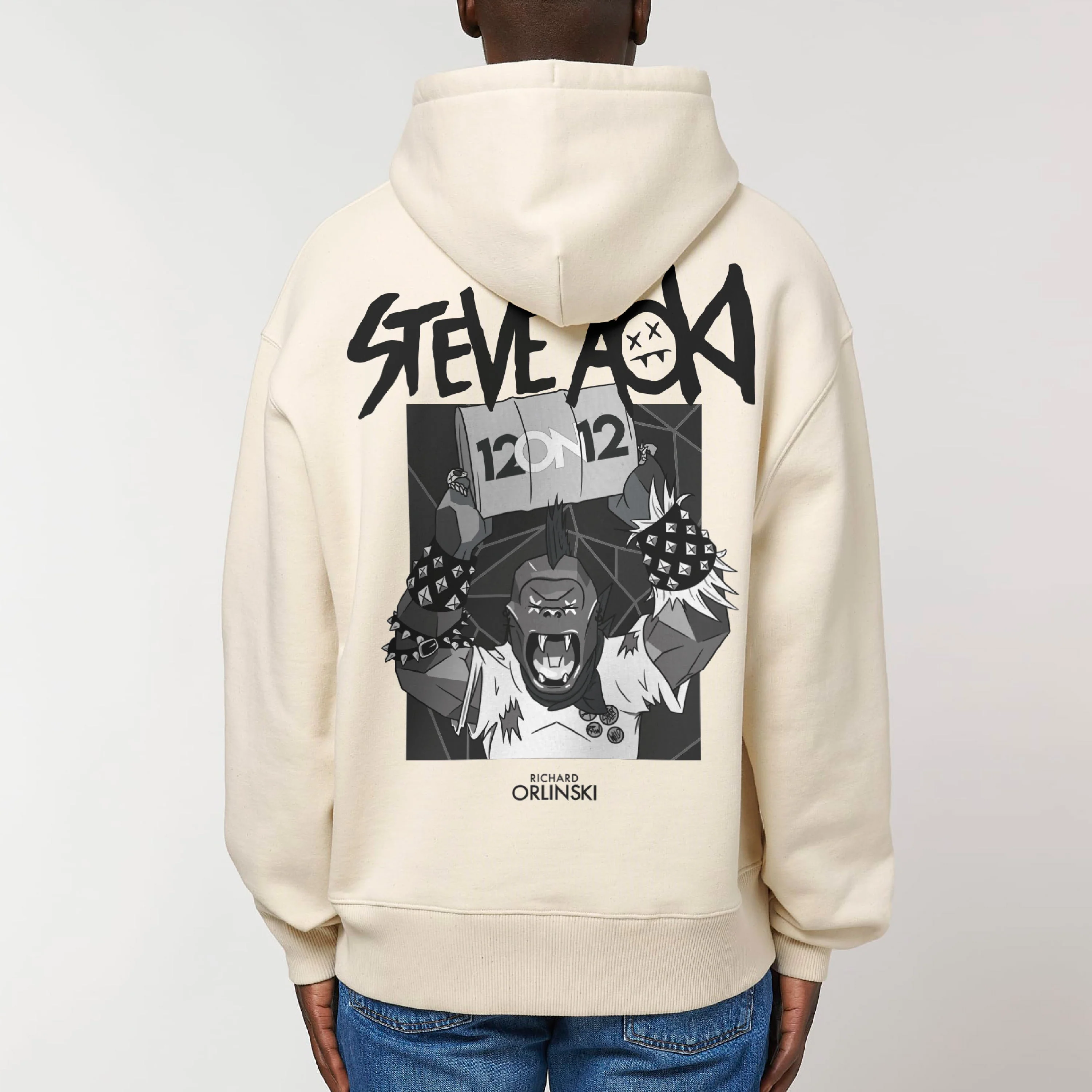 Steve Aoki x Richard Orlinski Punk Kong Hoodie - Image 16