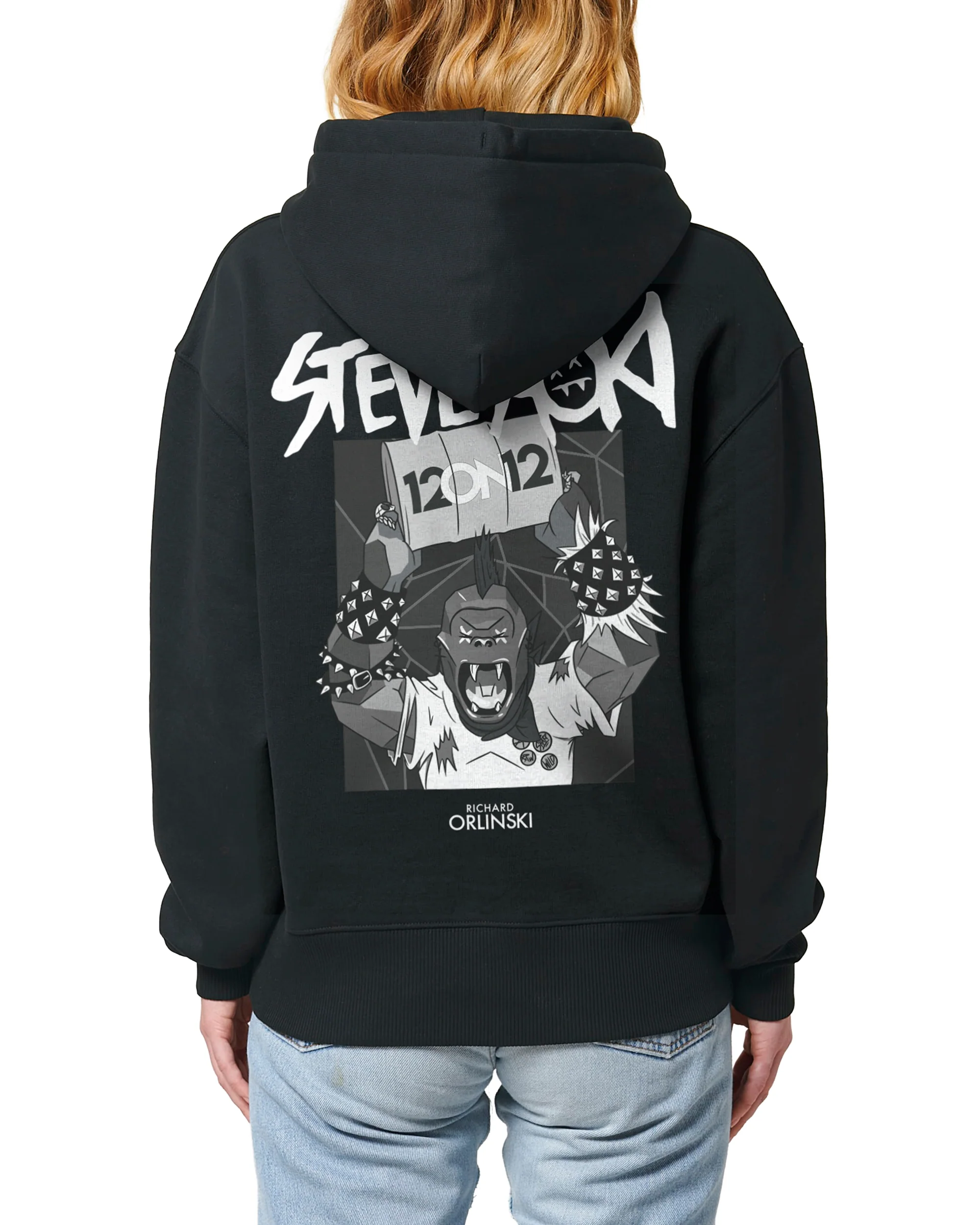 Steve Aoki x Richard Orlinski Punk Kong Hoodie - Image 5