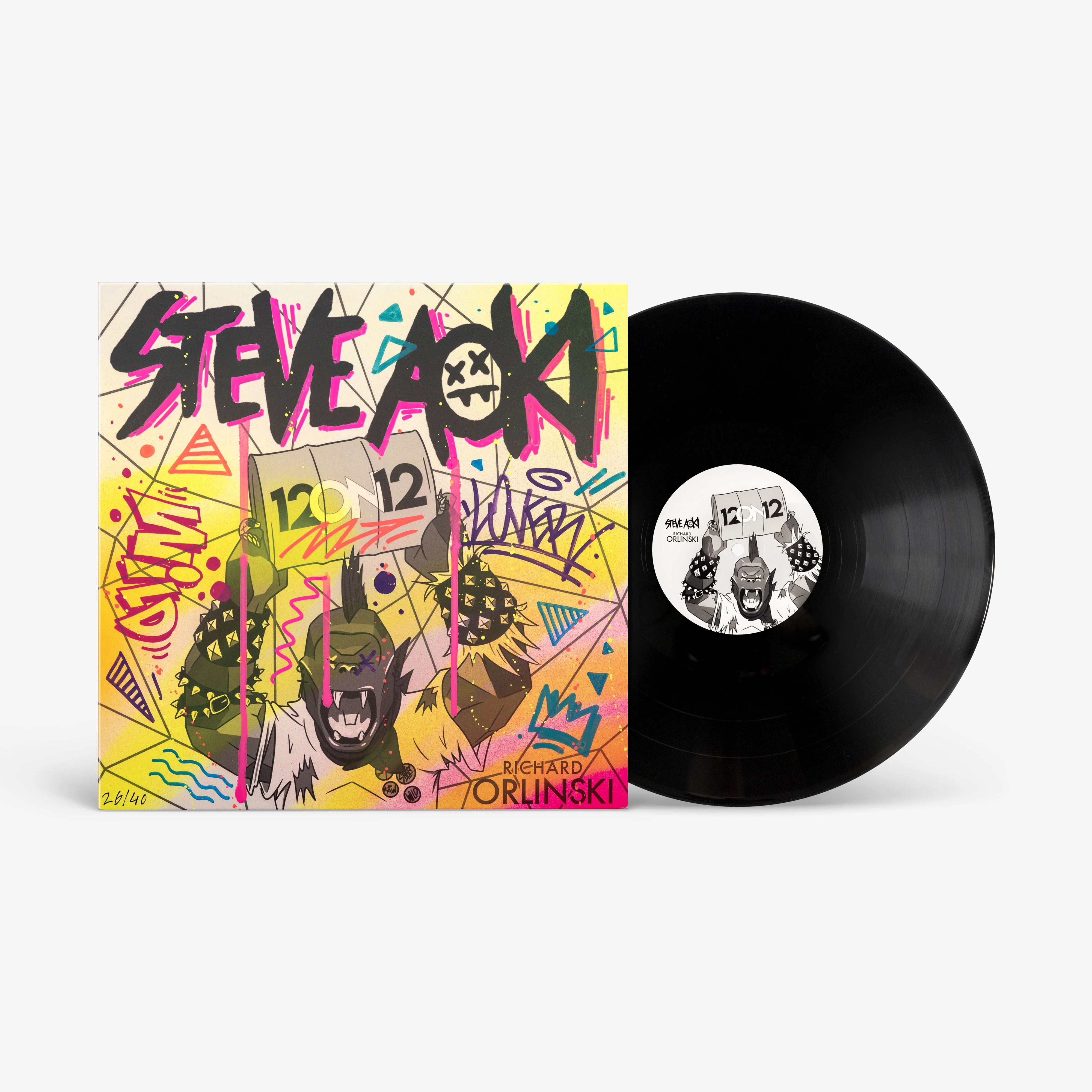 Steve Aoki x Richard Orlinski Vinyl Record, hand-finished by the artist - Image 18