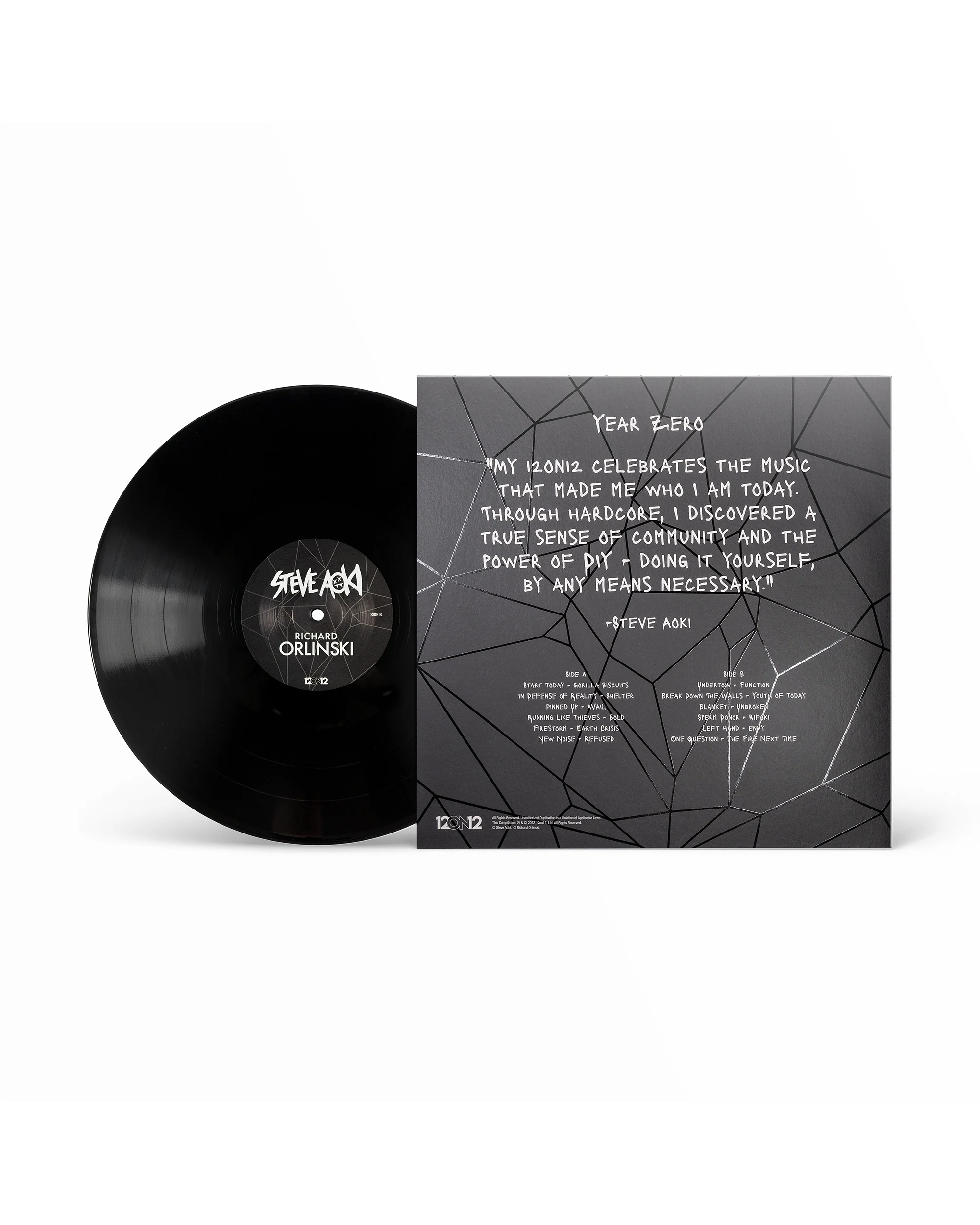 Steve Aoki x Richard Orlinski Vinyl Record, hand-finished by the artist - Image 2