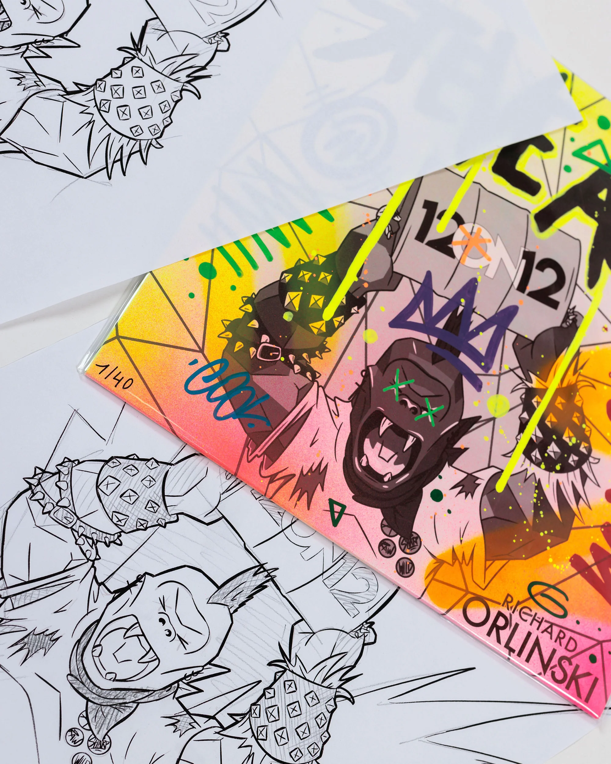 Steve Aoki x Richard Orlinski Vinyl Record, hand-finished by the artist - Image 8