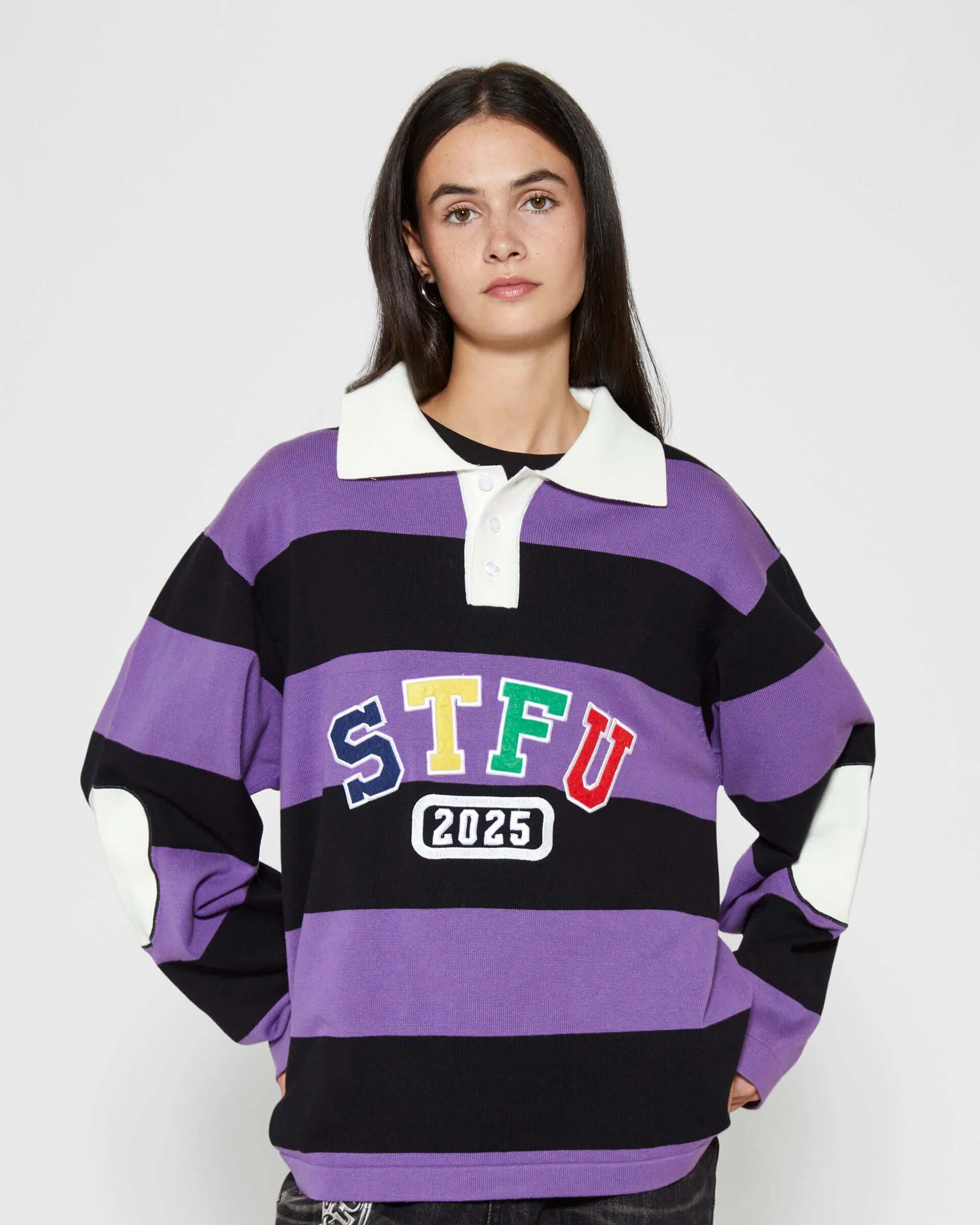 STFU Rugby Polo Purple - Image 4