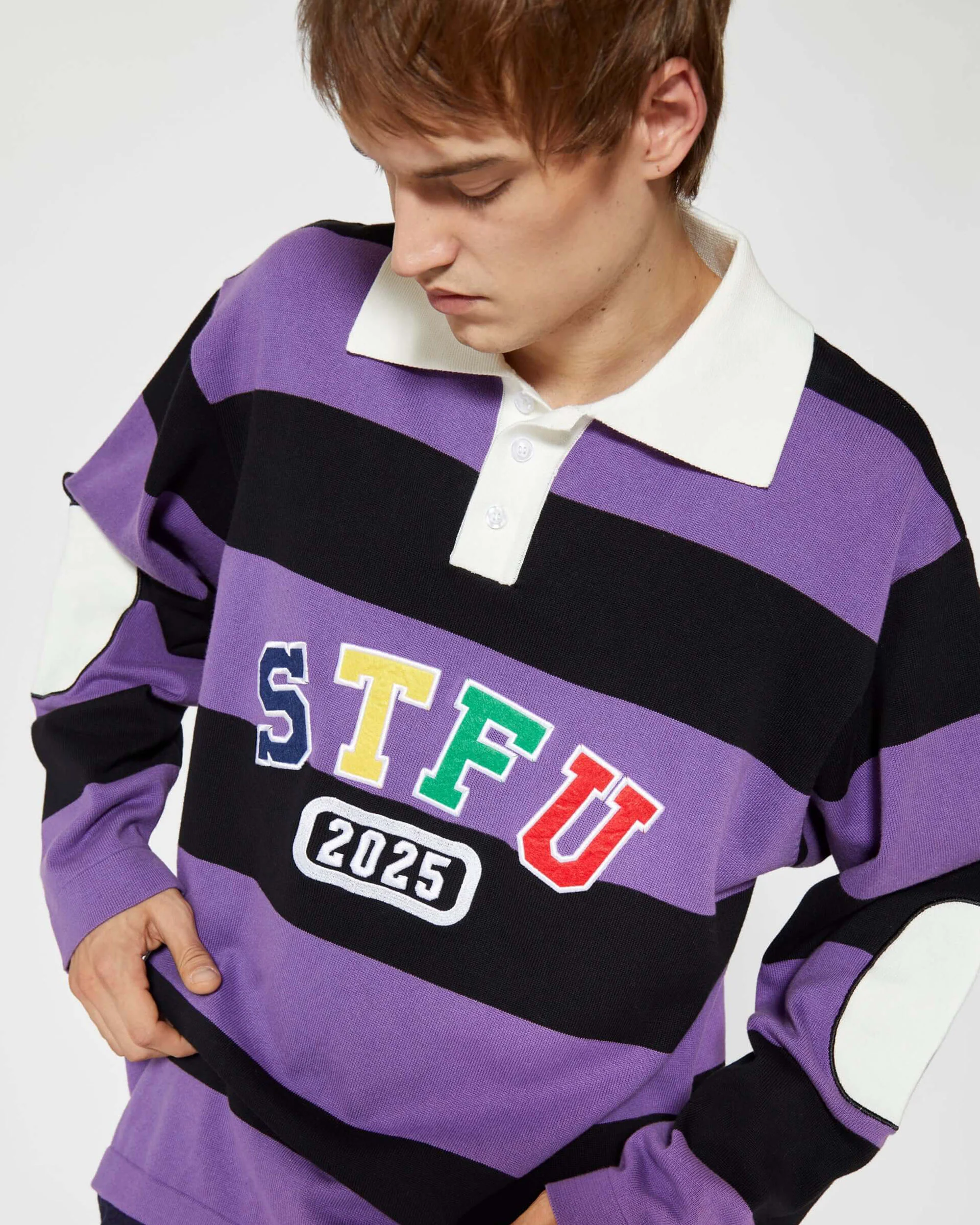 STFU Rugby Polo Purple - Image 5