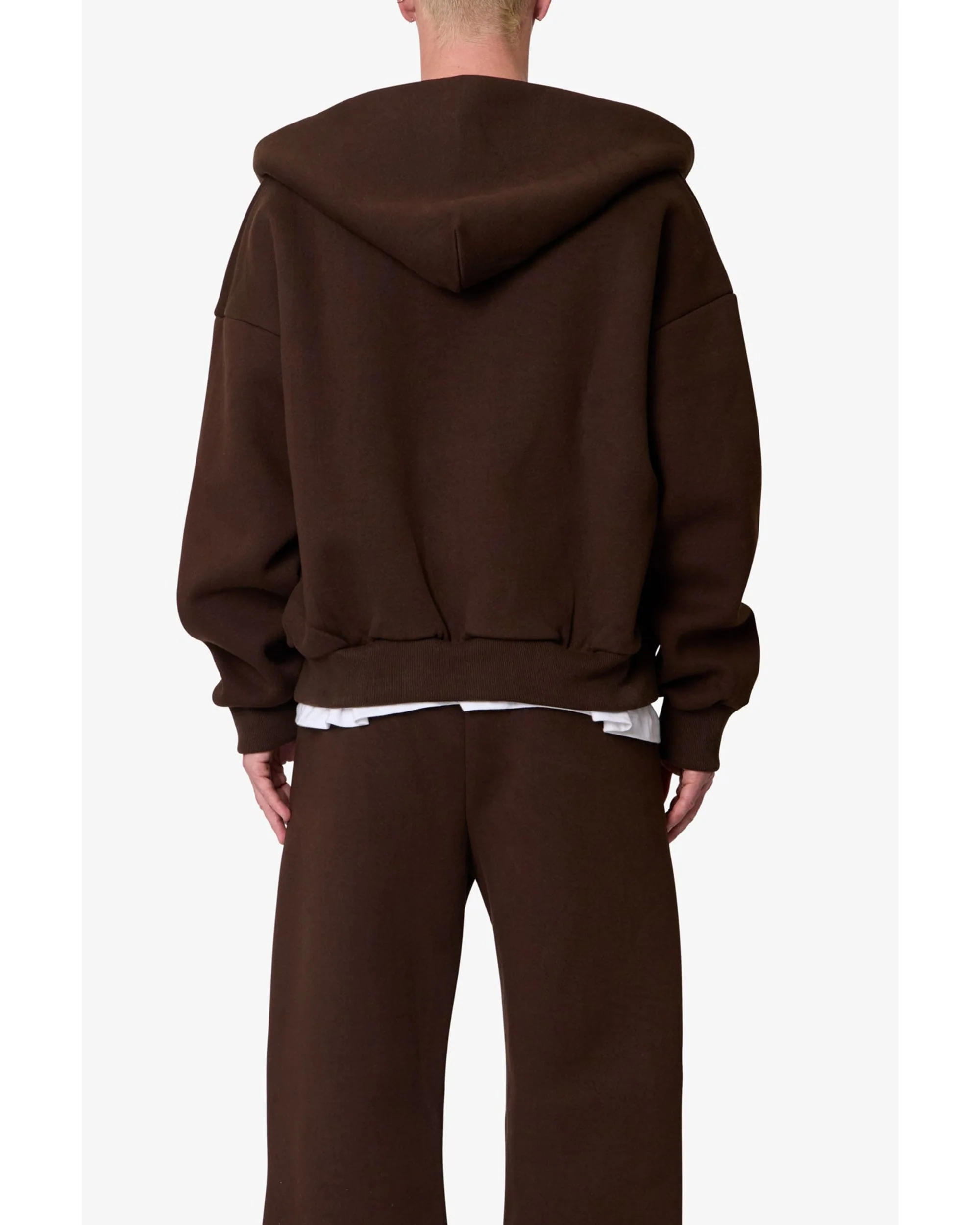 Stiff Lounge Zip Up Hoodie - Brown - Image 3