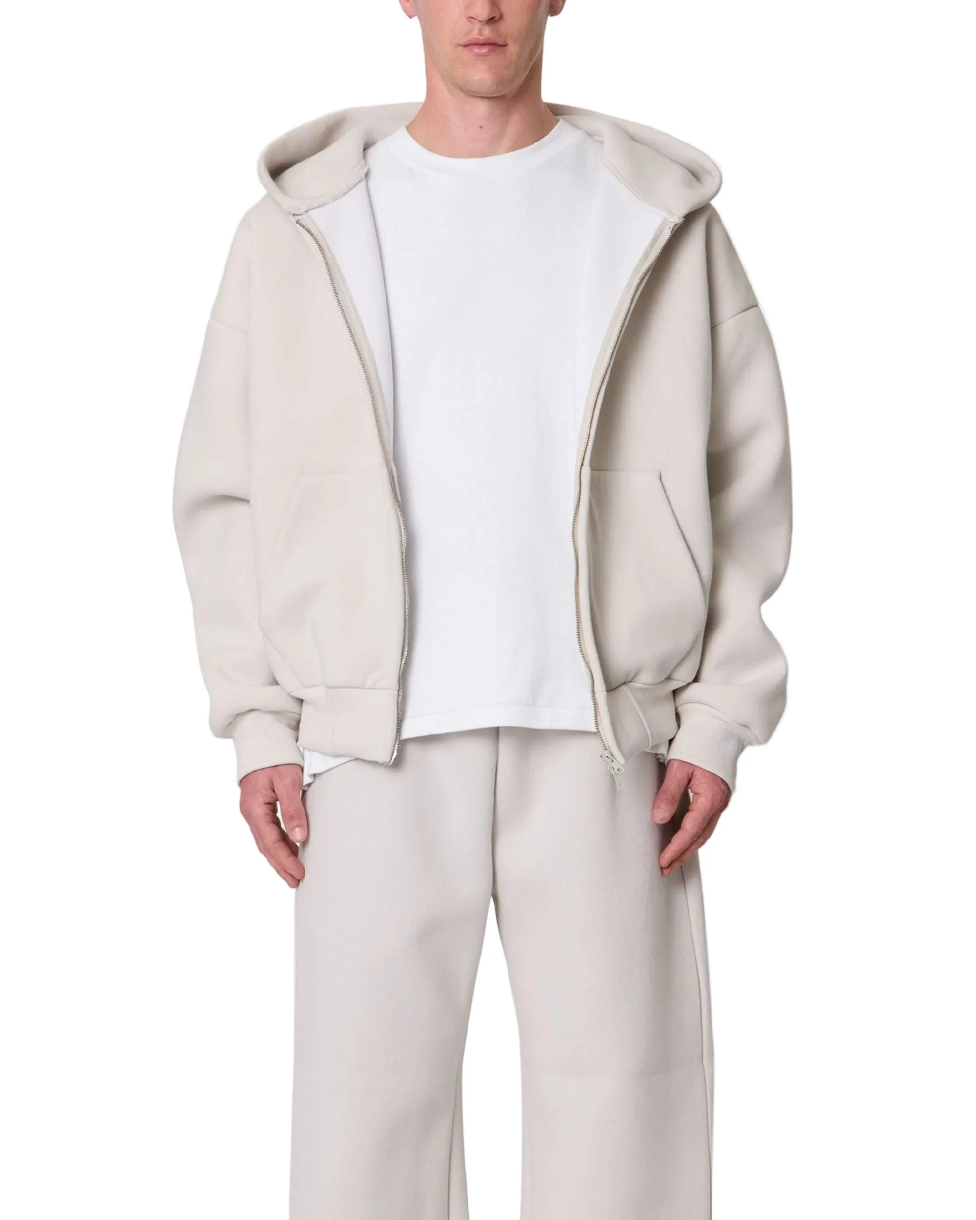 Stiff Lounge Zip Up Hoodie - Grey - Image 2