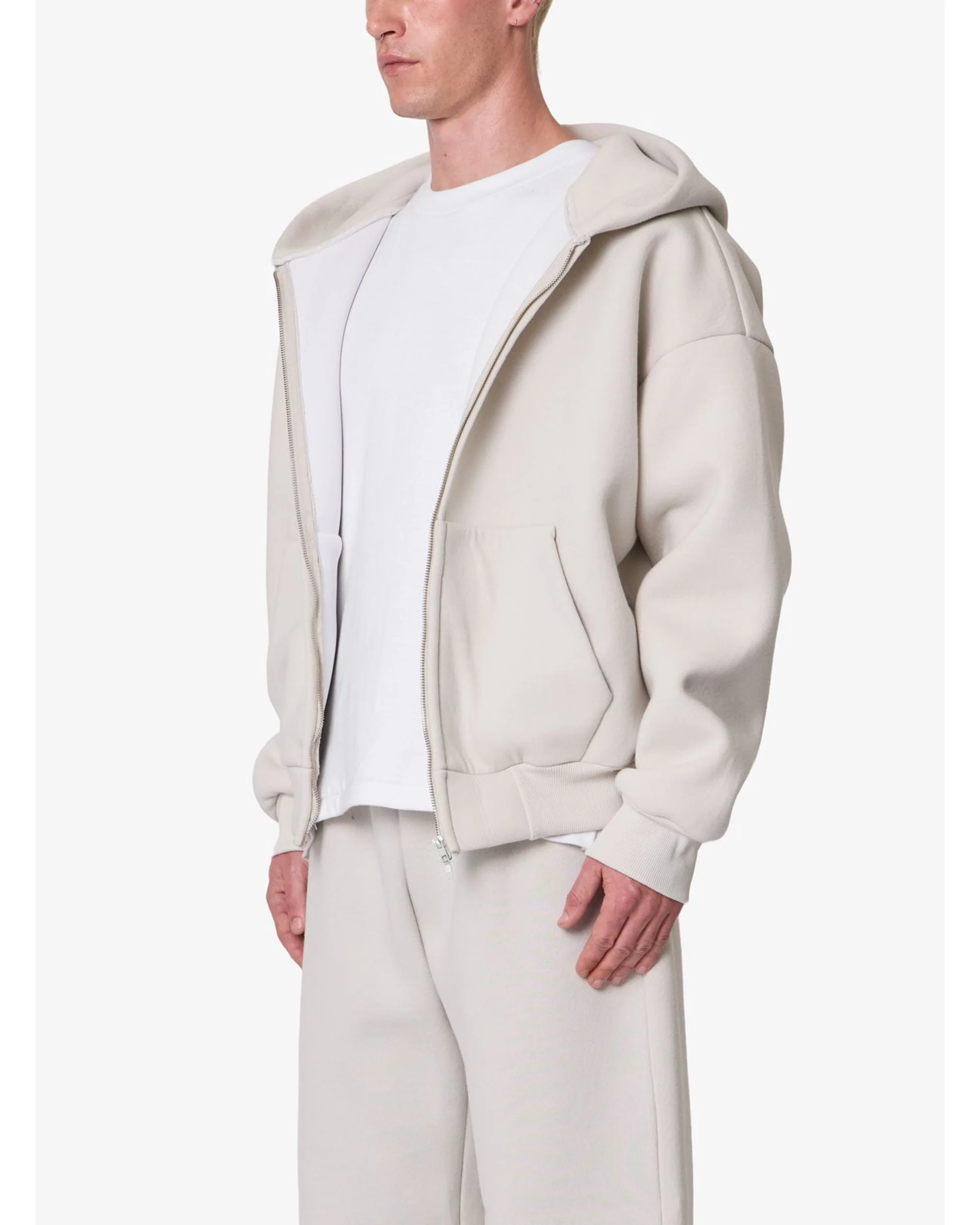 Stiff Lounge Zip Up Hoodie - Grey - Image 6