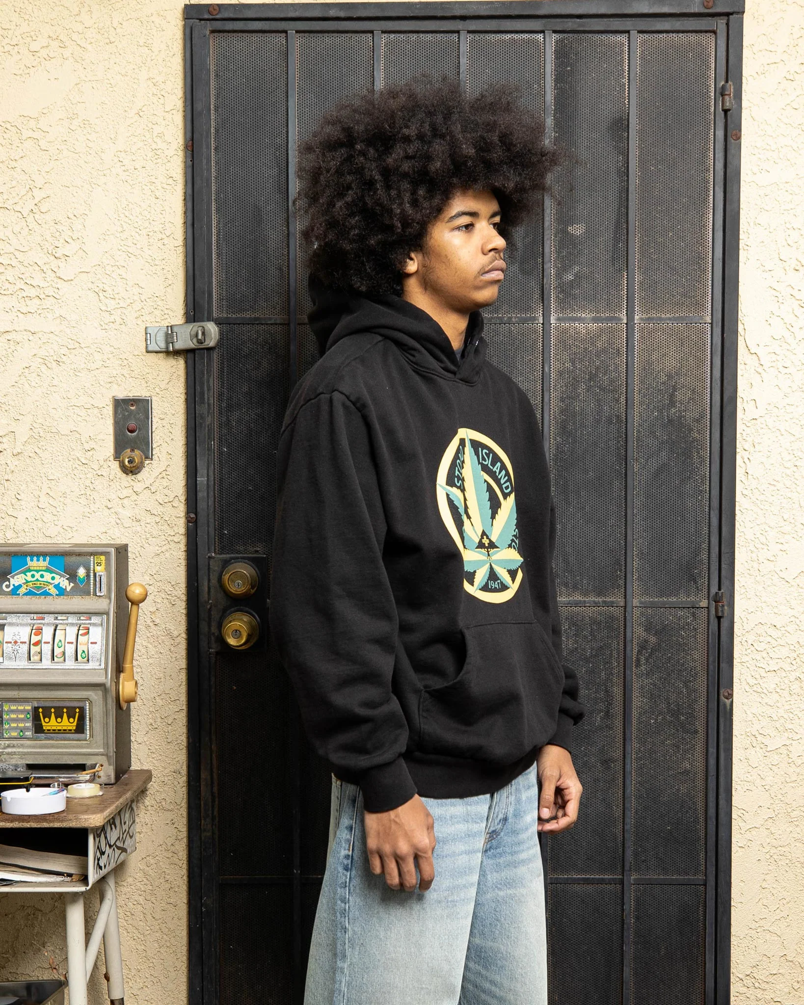 STONED ISLAND HOODIE Black - Image 3