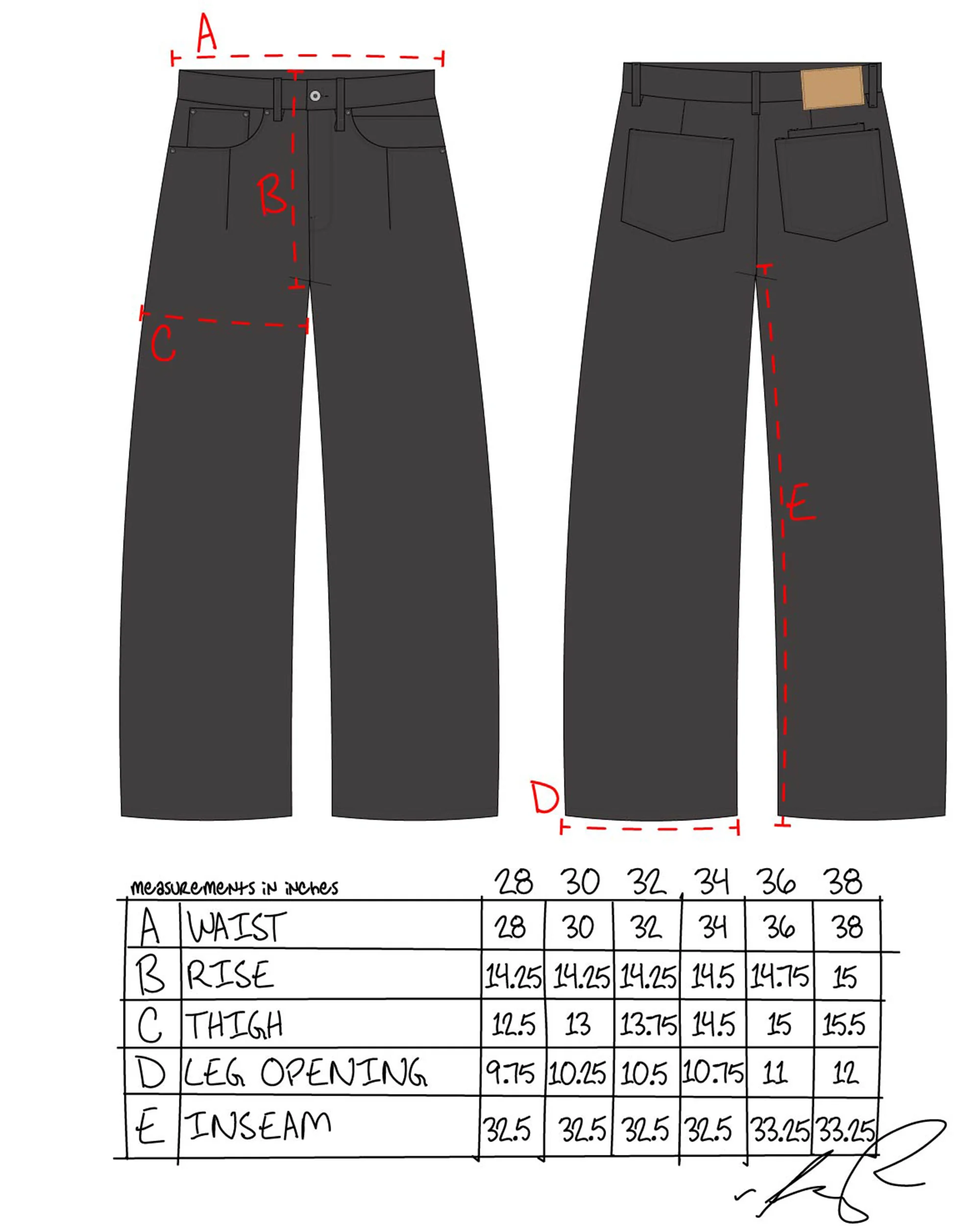 Straight Selvedge Jeans - Espresso Waxed - Image 3