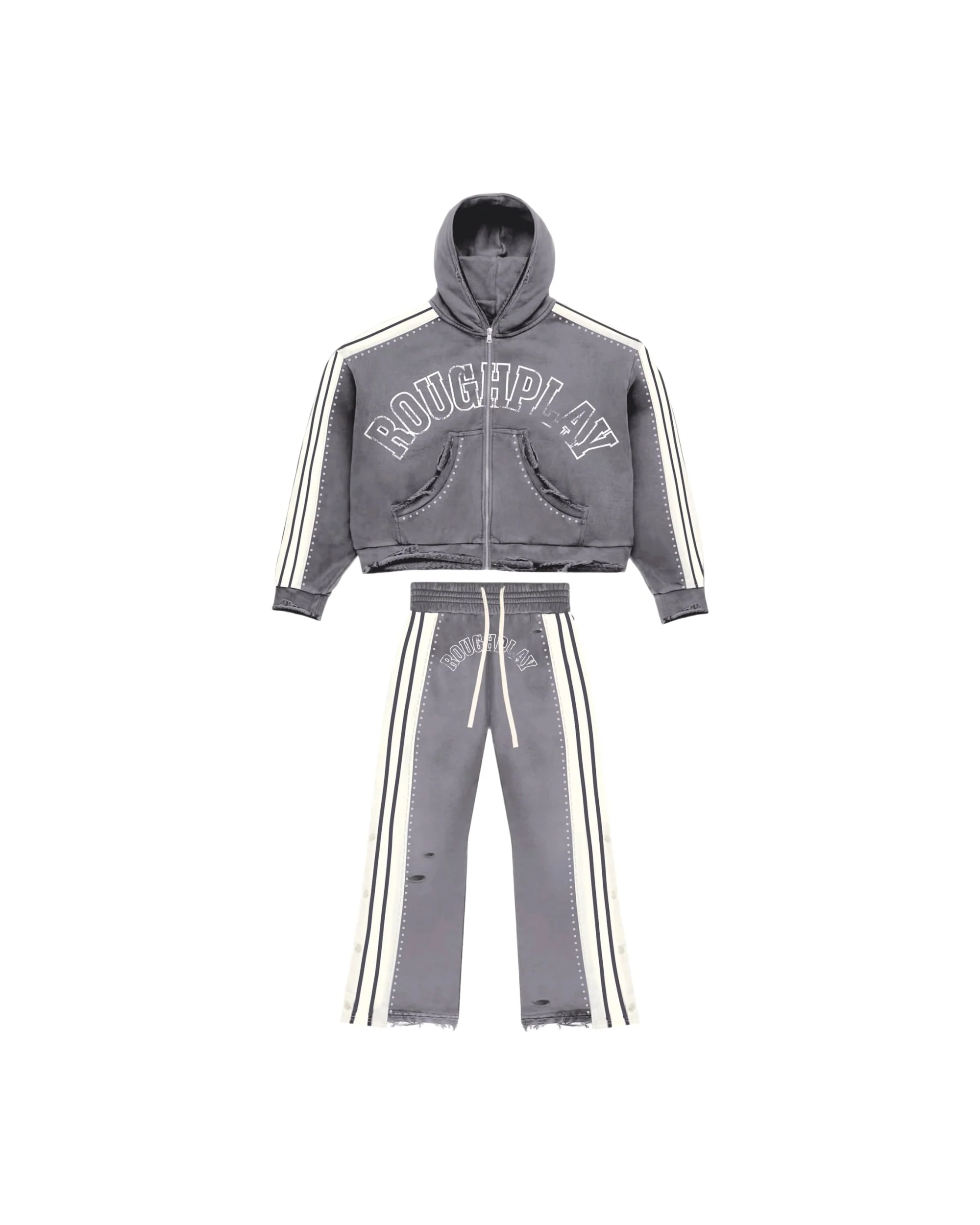 Stripe Sweatsuit - Grey