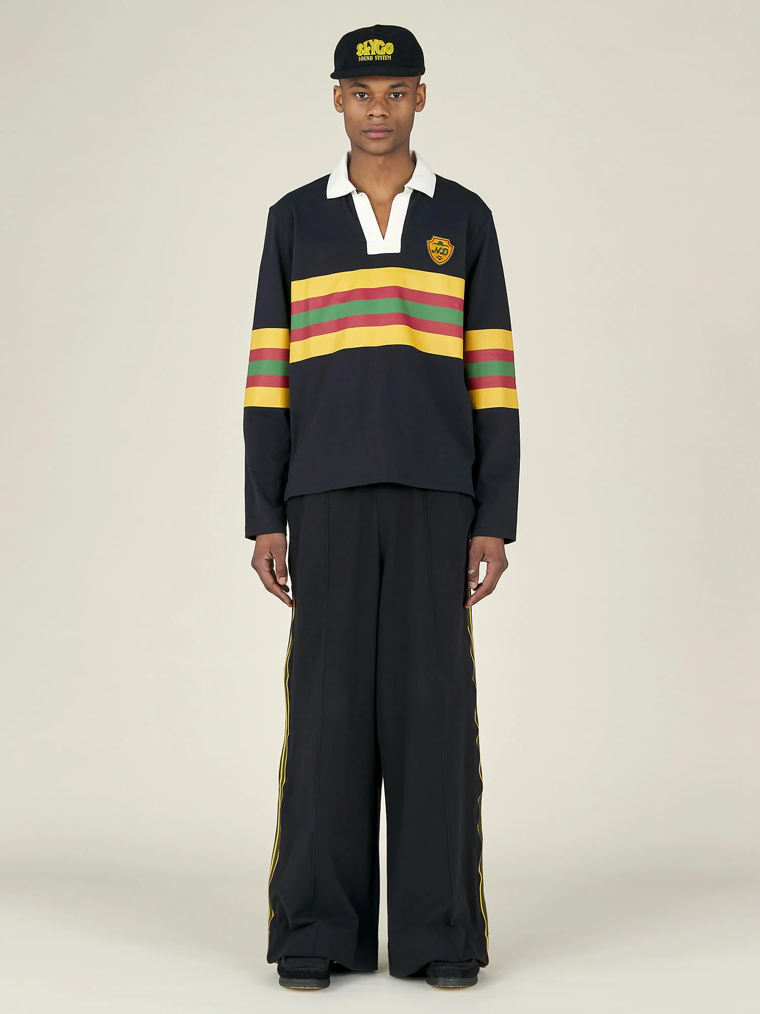 STRIPED RUGBY - BLACK - Image 10