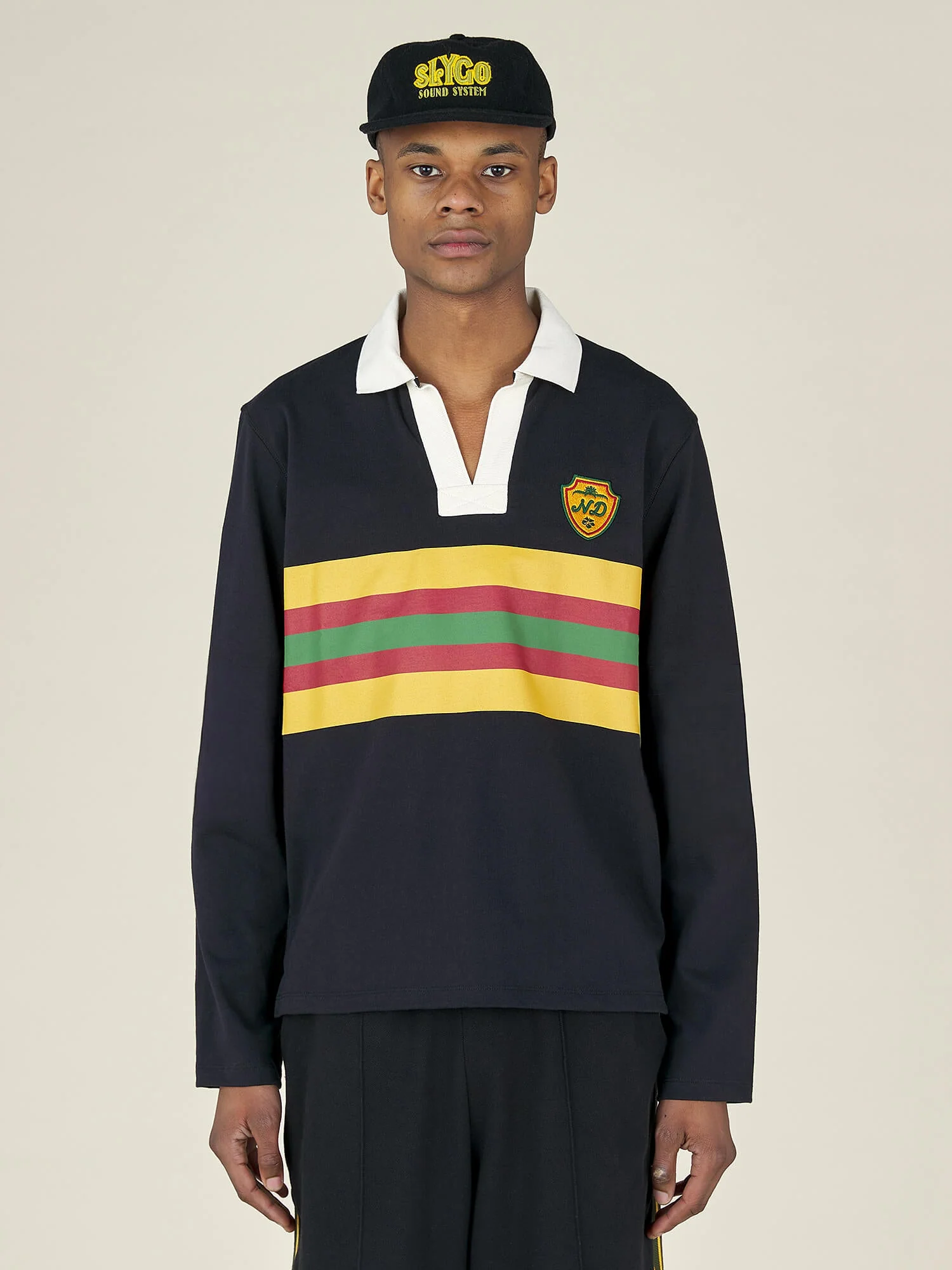 STRIPED RUGBY - BLACK - Image 13